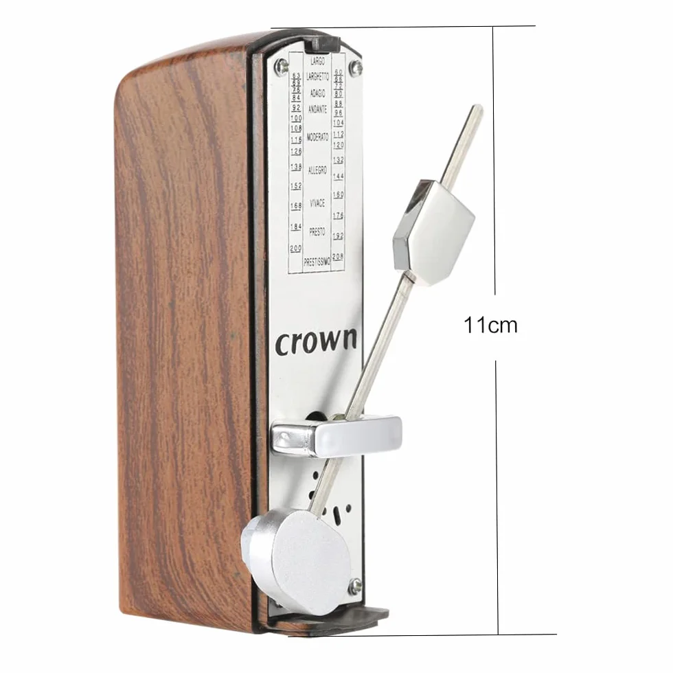 Przśny Mini Metronome Metronom Uniwersalny Metronome 11cm Wysokość dla Fortepianu Gitara Skrzypce Ukulele Chiński Zither Instrumenty Muzyczne FNHY