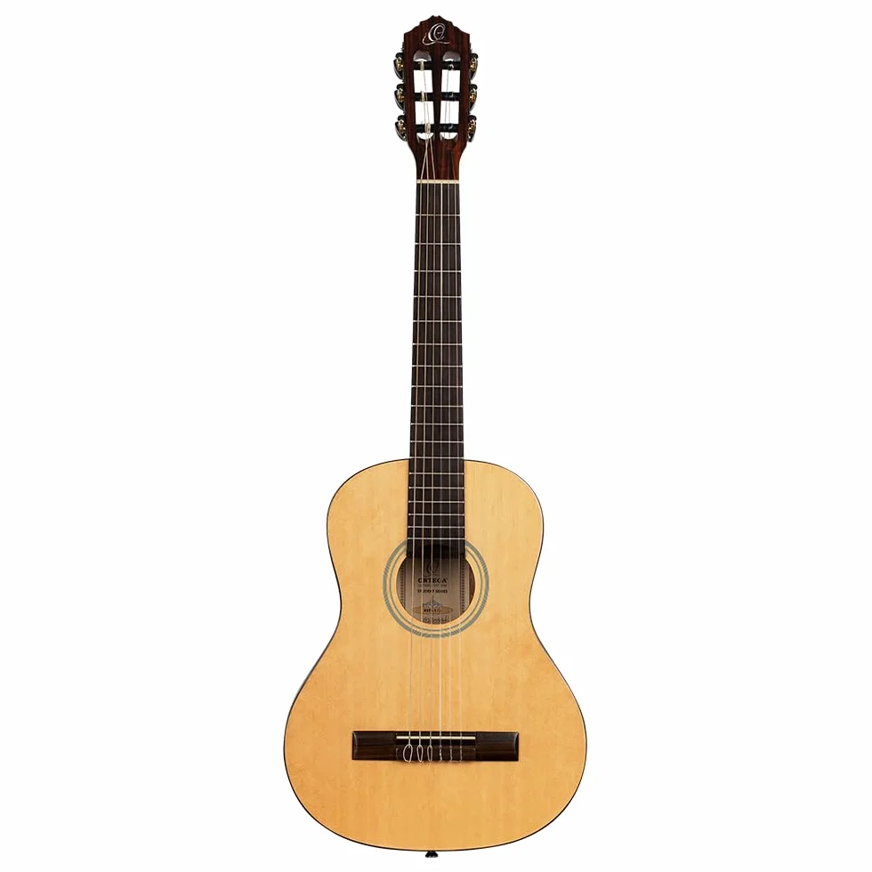 Ortega Guitars 1/2 Classical Guitar – Seria Student – Świerk/Katalpa, Wykończenie Naturalne, Połysk (RST5-1/2)