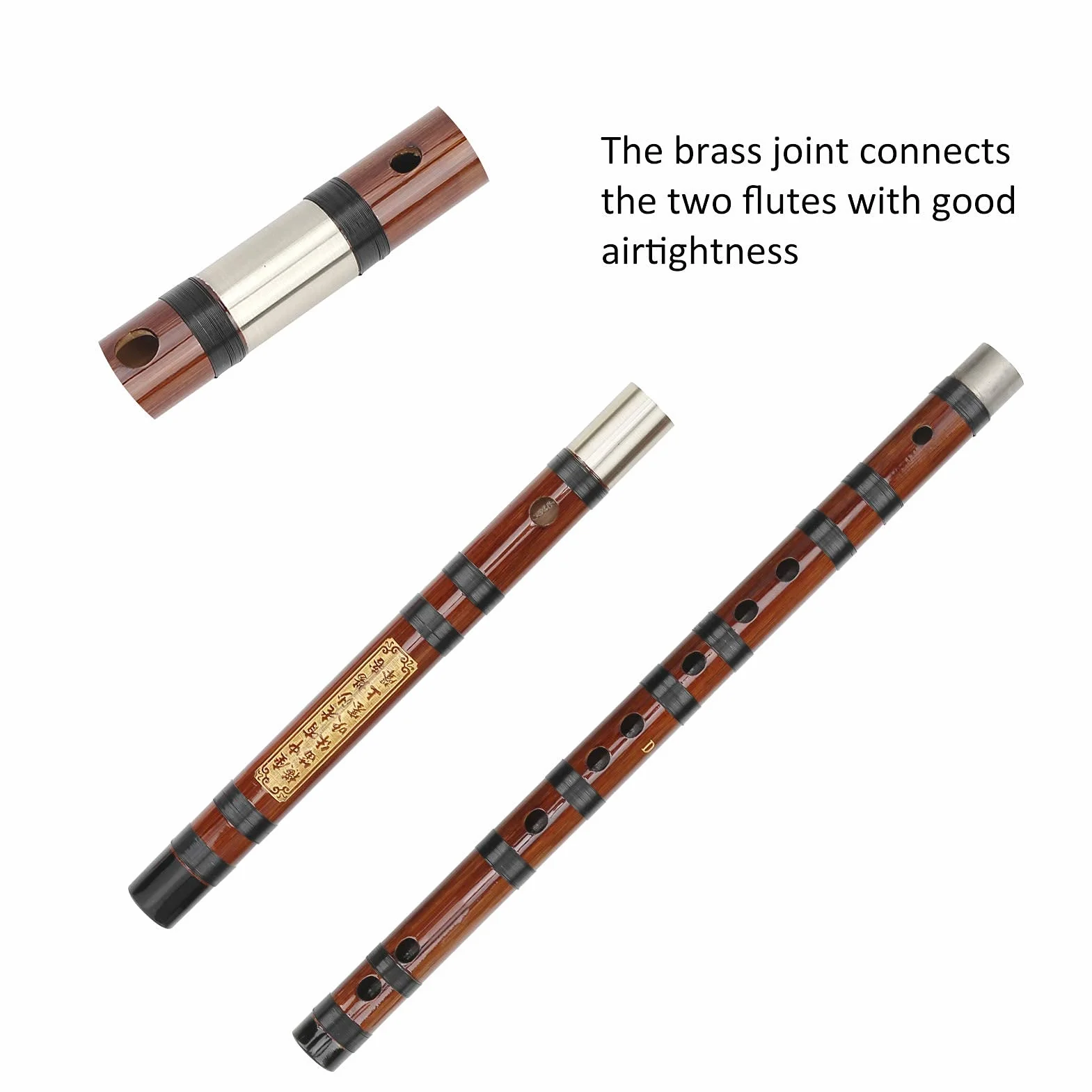 Bambusowy Flet Chiński D-Key Dizi Tradycyjny Instrument Dęty Zestaw