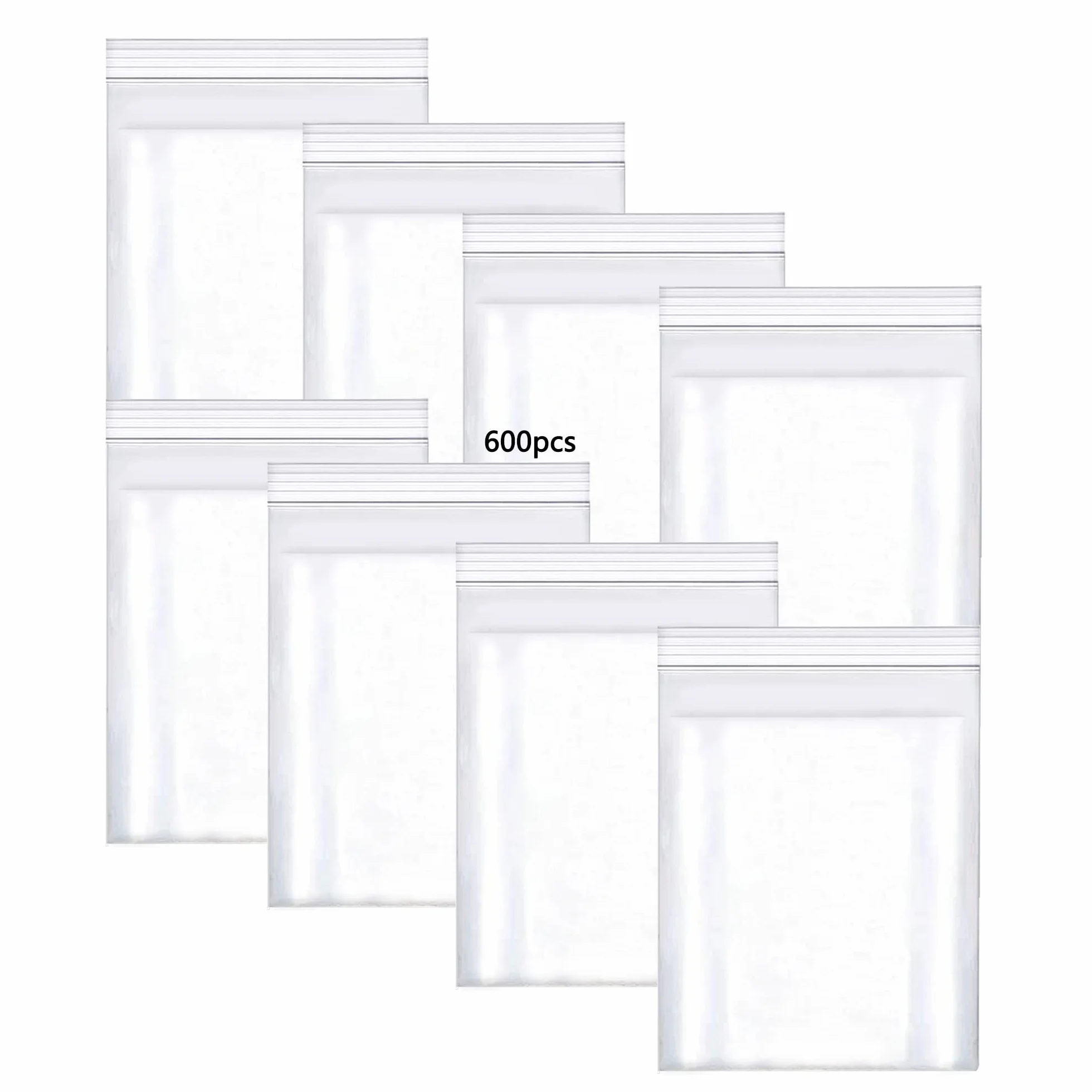 Woreczki Strunowe Małe 600 Sztuk 40 mm x 60 mm 160µ Foliowy Worek Zamykany do Ponownego Zamknięcia