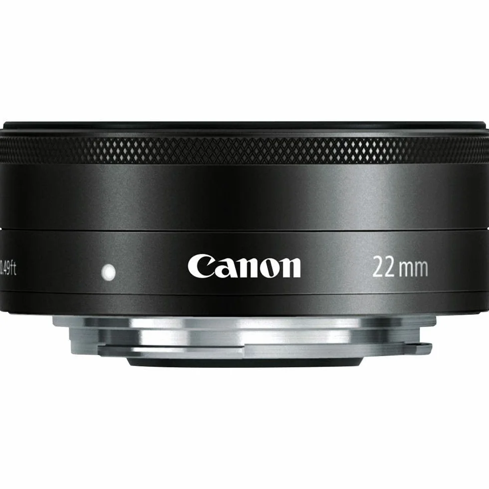 Canon Ef-M 22Mm F/2 Stm 5985B005AA Płaski Obiektyw Szerokokątny, Czarny