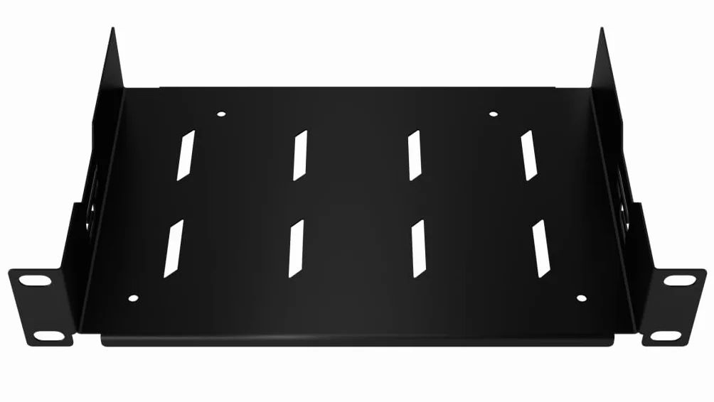 Półka Rack 10 cali 1U 150mm Metal Czarny Perforowana do Szaf Serwerowych i Sieciowych