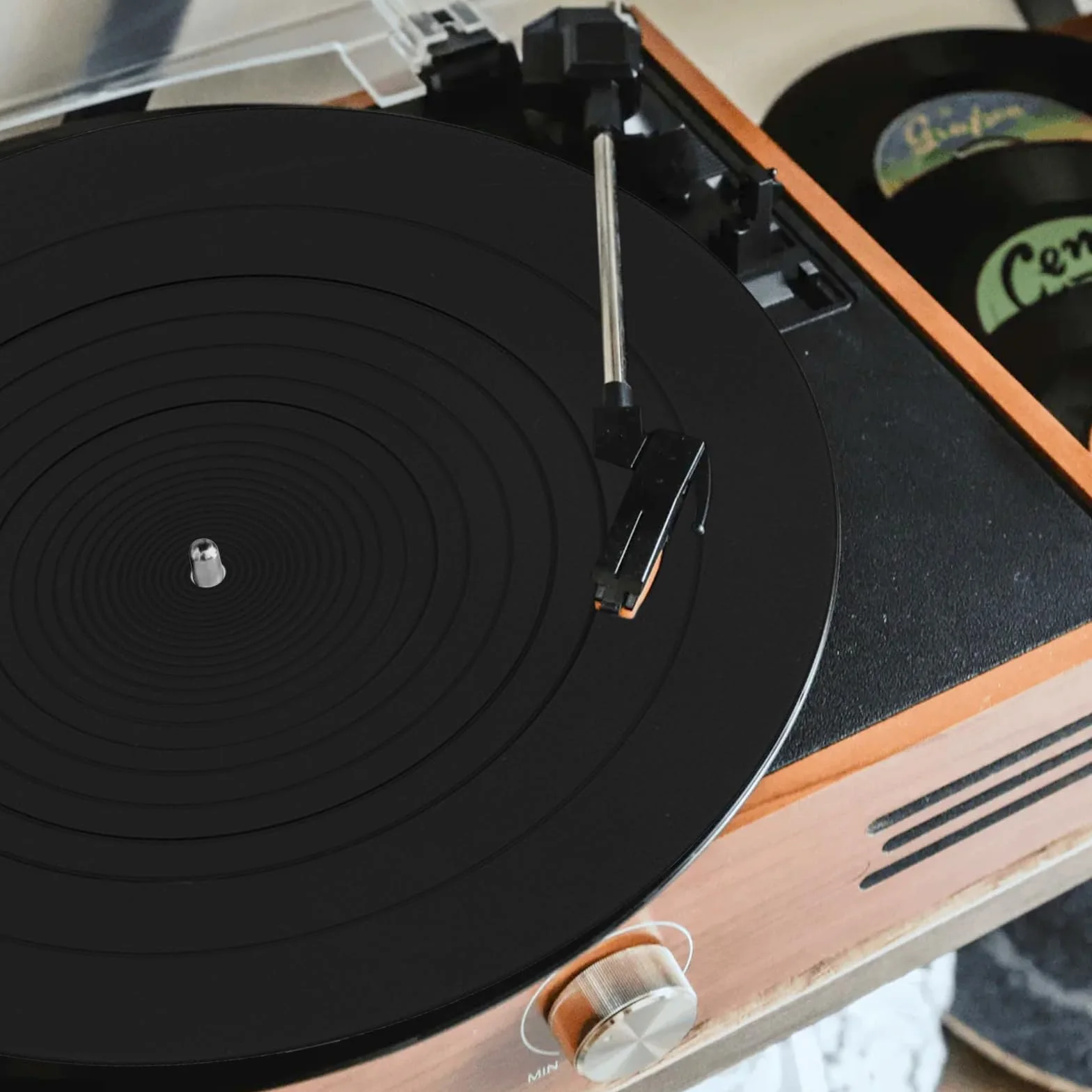 30 cm Silikonowa mata do gramofonu, antystatyczna antypoślizgowa mata na talerze, vintage mata do gramofonu, mata wibracyjna Turntable Mat, Slipmat do wszystkich gramofonów winylowych LP