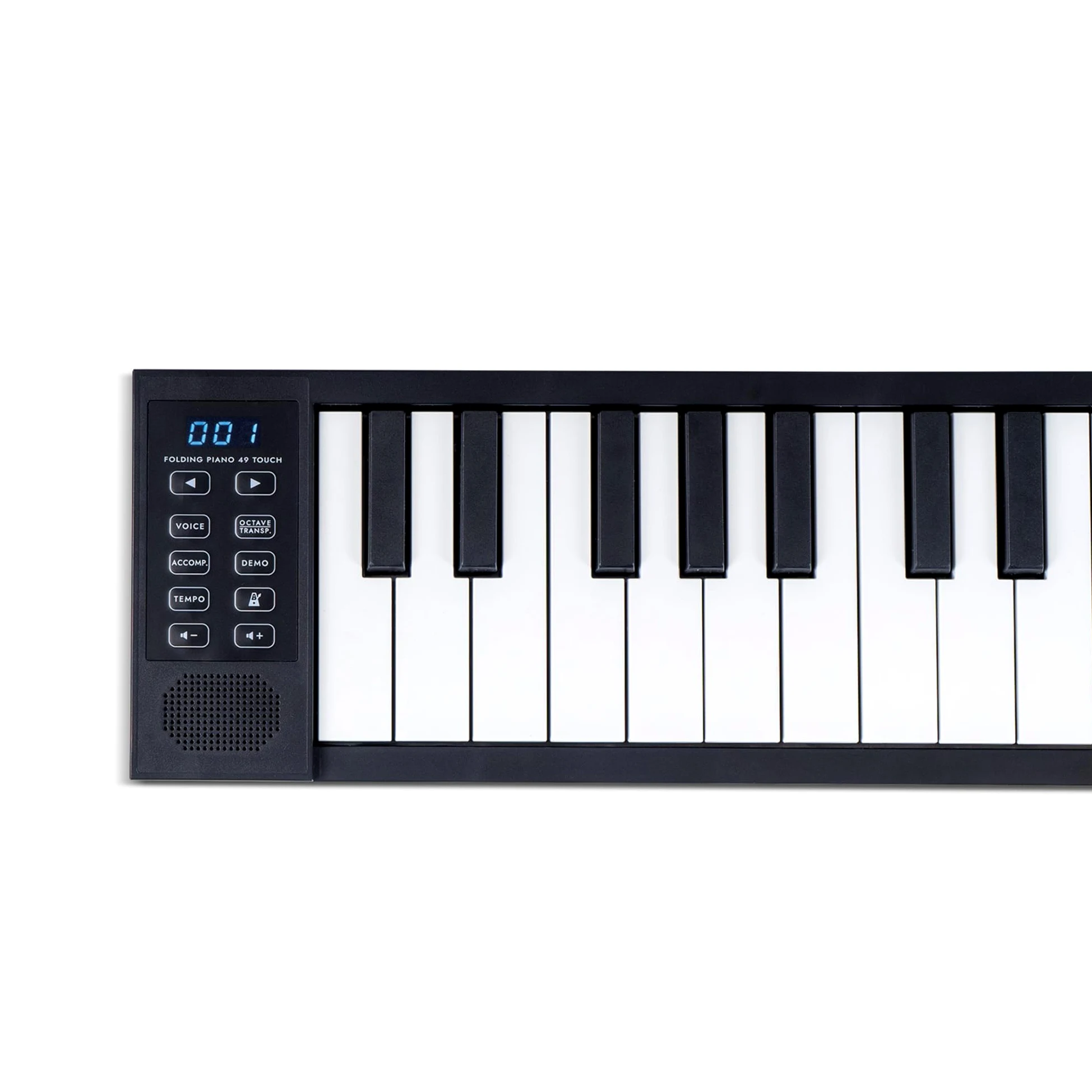 Carry-on FP-49 Dotykowy 49-klawiszowy wrażliwy na dotyk czarny przenośny składany cyfrowy pianino USB MIDI kontroler z akumulatorem