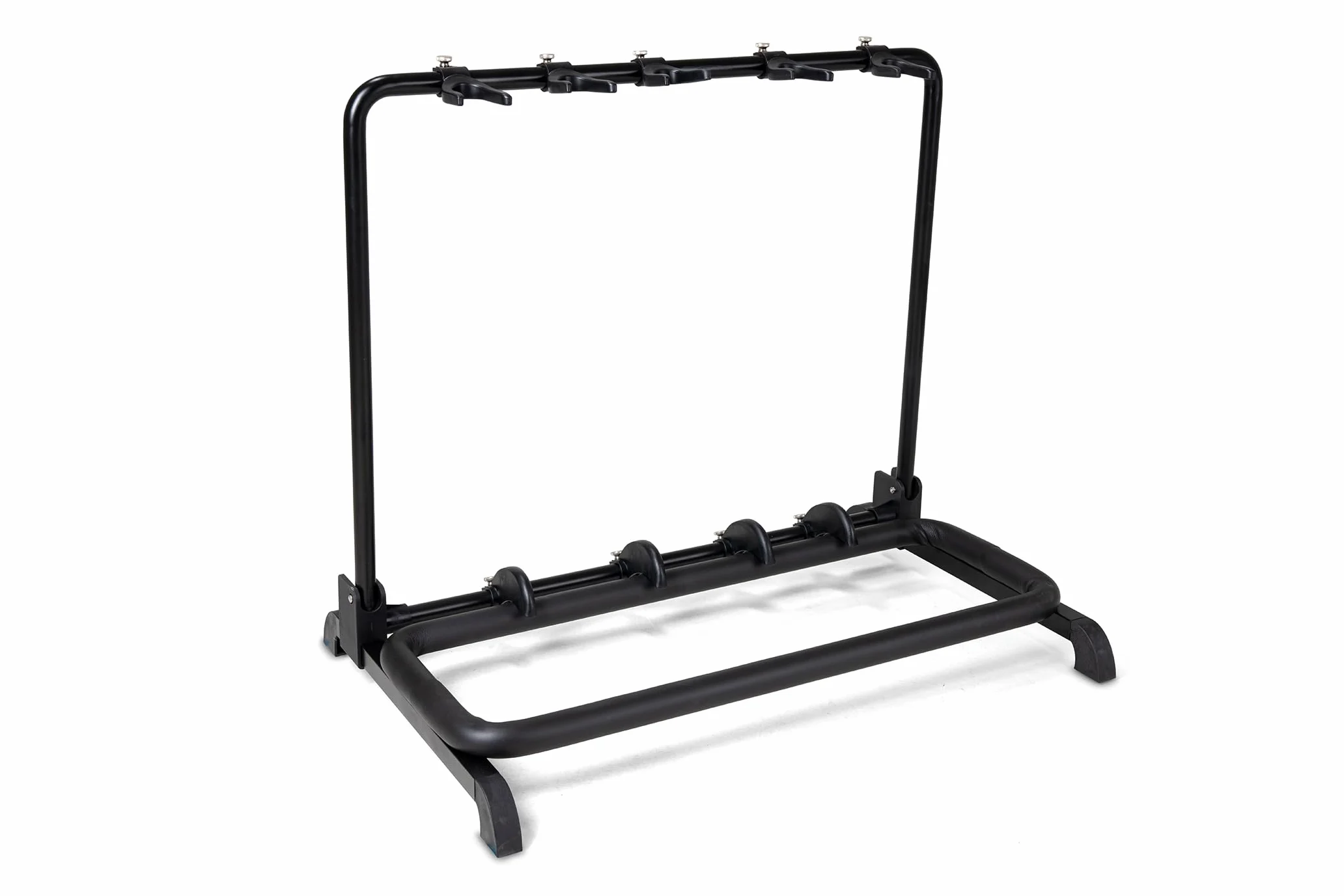 GEWA stojak na gitary Multi-stojak - na 5 instrumentów - regulowany - również do gitar Roundback, czarny, GS-105B