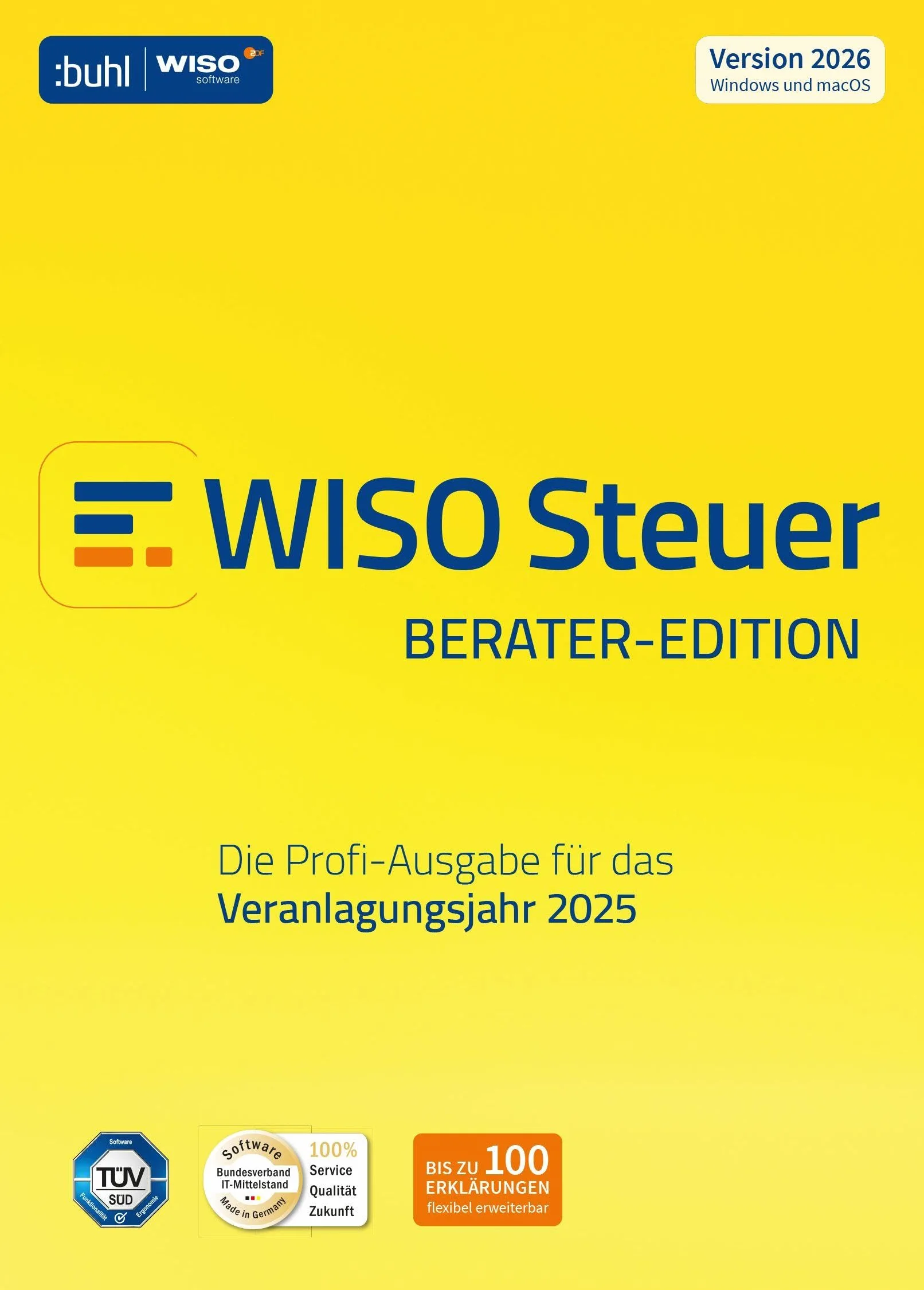 WISO Steuer 2026 Berater: Profi-Software für das Veranlagungsjahr 2025