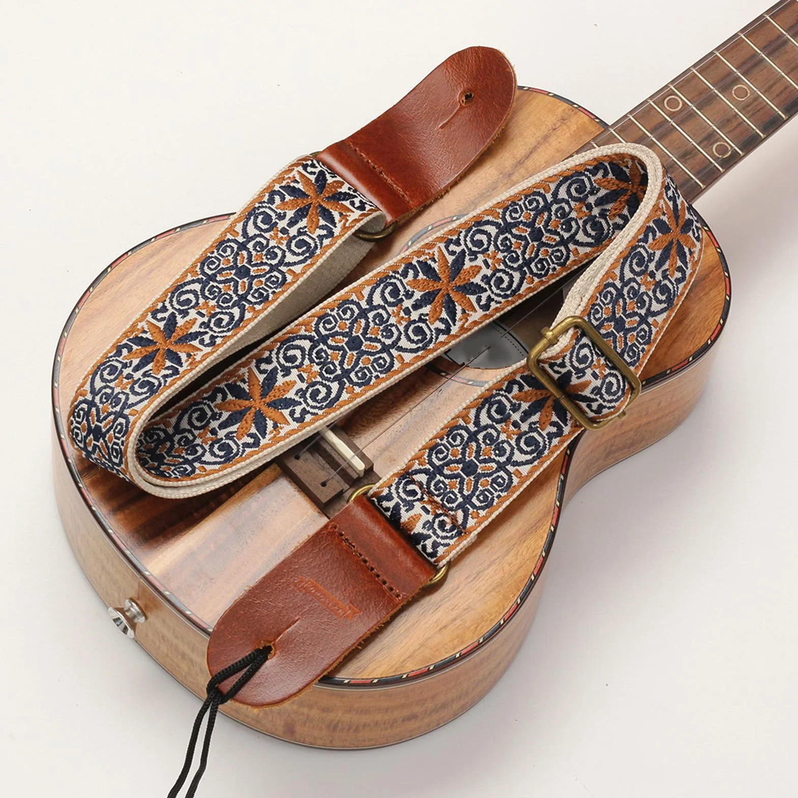 Regulowany Nylonowy i Skórzany Pasek Na Ramię do Ukulele