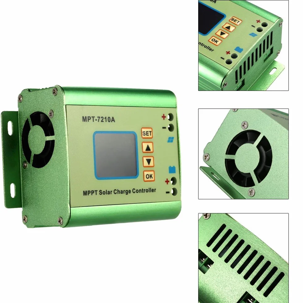 regulator ładowania LCD MPPT, regulator solarny 24/36/48/60/72 V, Boost MPT-7210A