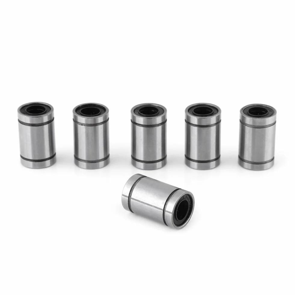 Akozon 10 sztuk LM8UU liniowe łożysko ruchu, liniowe łożysko kulkowe 8mm wału łożysko ślizgowe do drukarki 3D RepRap CNC