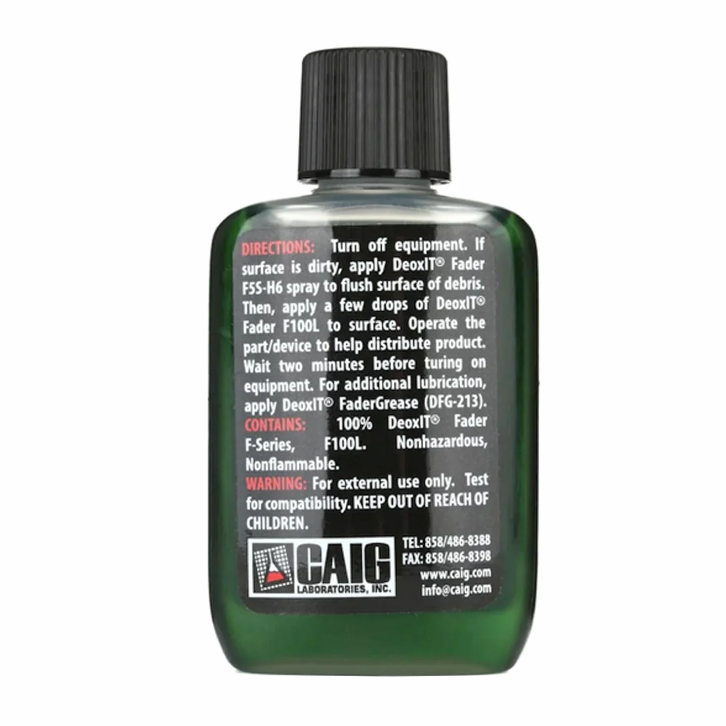 Caig DeoxIT F100L-L25C Faderlube środek czyszczący kontakty do pielęgnacji tworzyw sztucznych + ściereczka z mikrofibry keepdrum