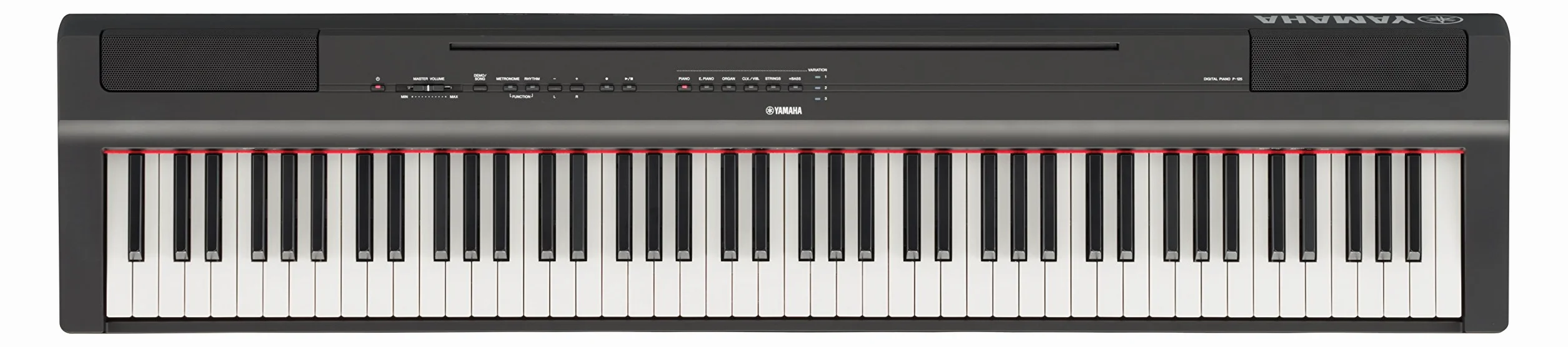 Yamaha P-125 przenośne pianino cyfrowe - smukłe, dynamiczne i mocne, dla hobbystów i początkujących, czarne