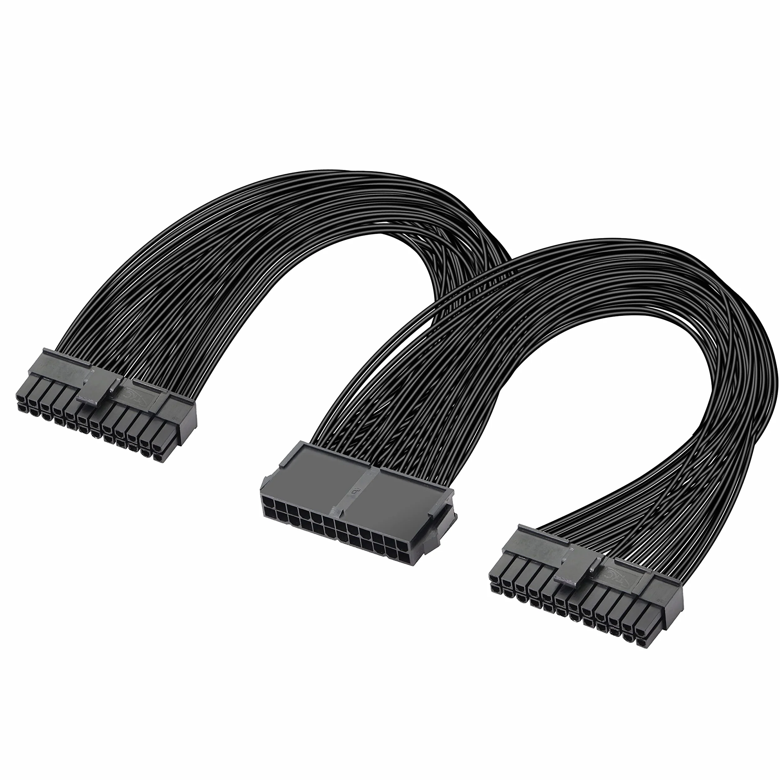 GELRHONR 24-pinowy kabel ATX Adapter płyty głównej 20+4 żeński na męski Y Splitter 1Ft