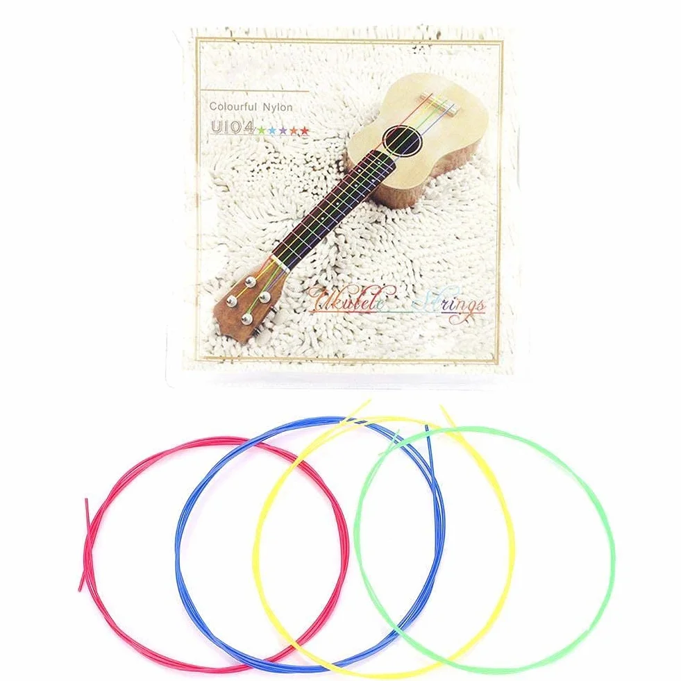 Ukulele Strings kolorowe ukulela, struny nylonowe do wymiany