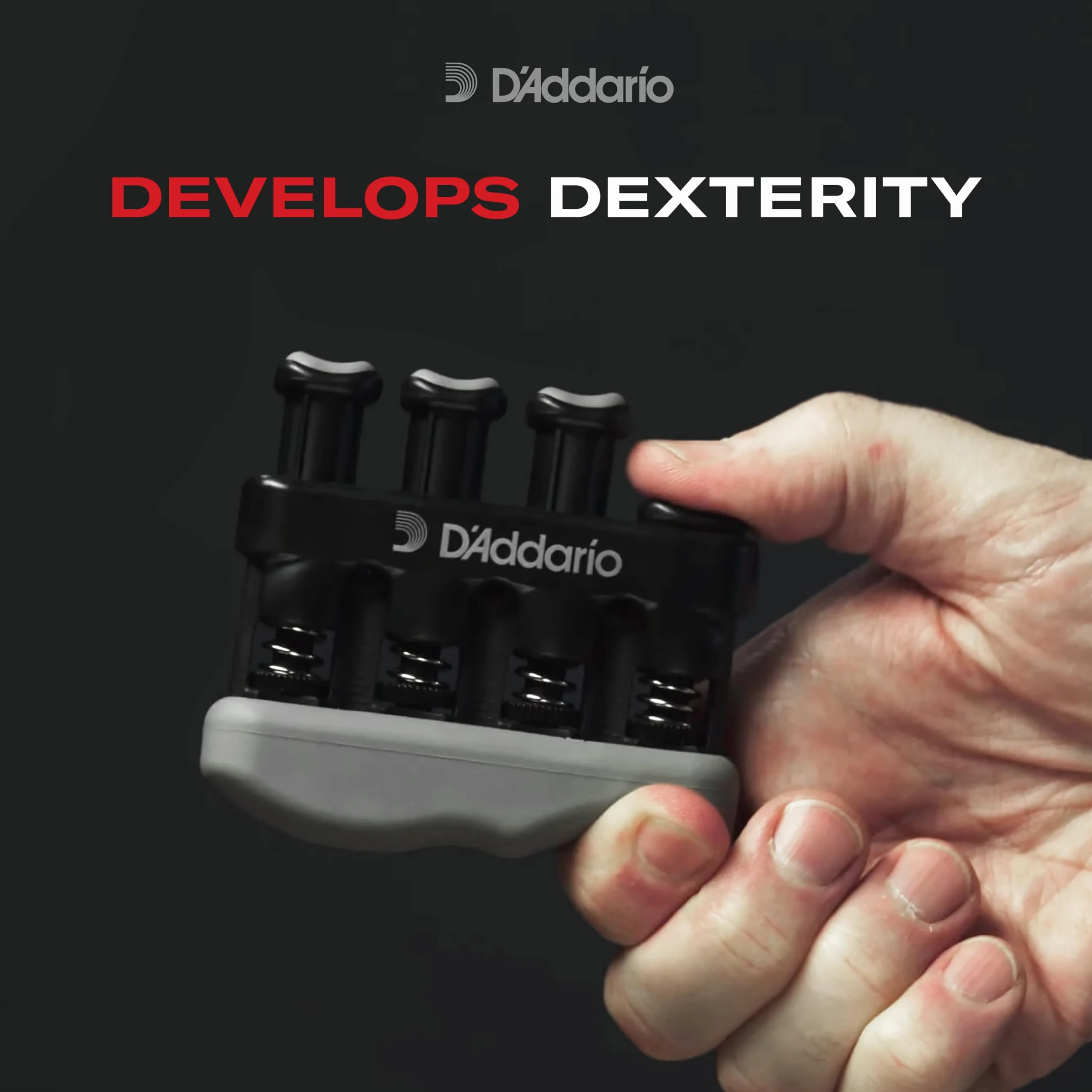 D'Addario Varigrip wzmacniacz palców z Fiddilink przyrząd do ćwiczenia palców i gitarzysta z symulowanymi strunami