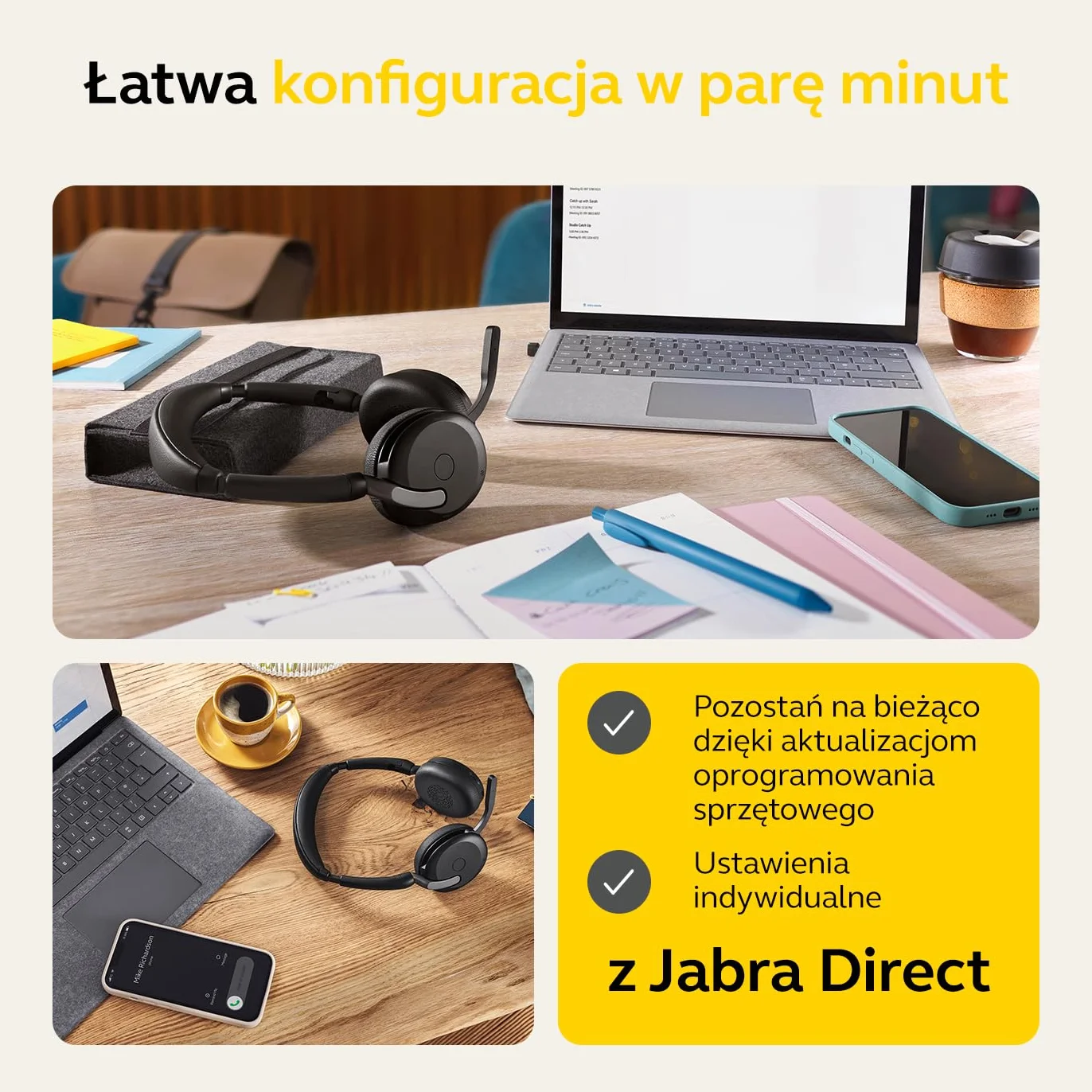 Jabra Evolve2 65 Flex zestaw słuchawkowy stereo z Bluetooth, bezprzewodowa podkładka ładująca, technologia Jabra ClearVoice z redukcją szumów i hybrydowa ANC, współpracuje ze wszystkimi wiodącymi