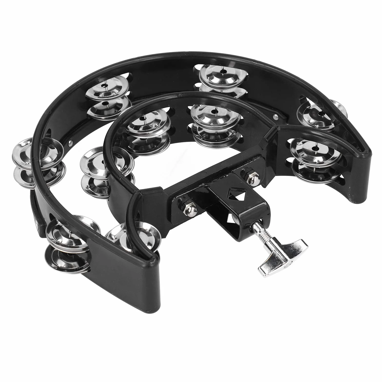 Hi Hat Tamburyn Instrumenty Perkusyjne Hi Hat Tamburyn Zestaw Perkusyjny Wielofunkcyjny Dzwonek Ręczny Grzechotka Luźne Dwurzędowe Dzwonki Ktv Bęben Tamburyn Tamburyny