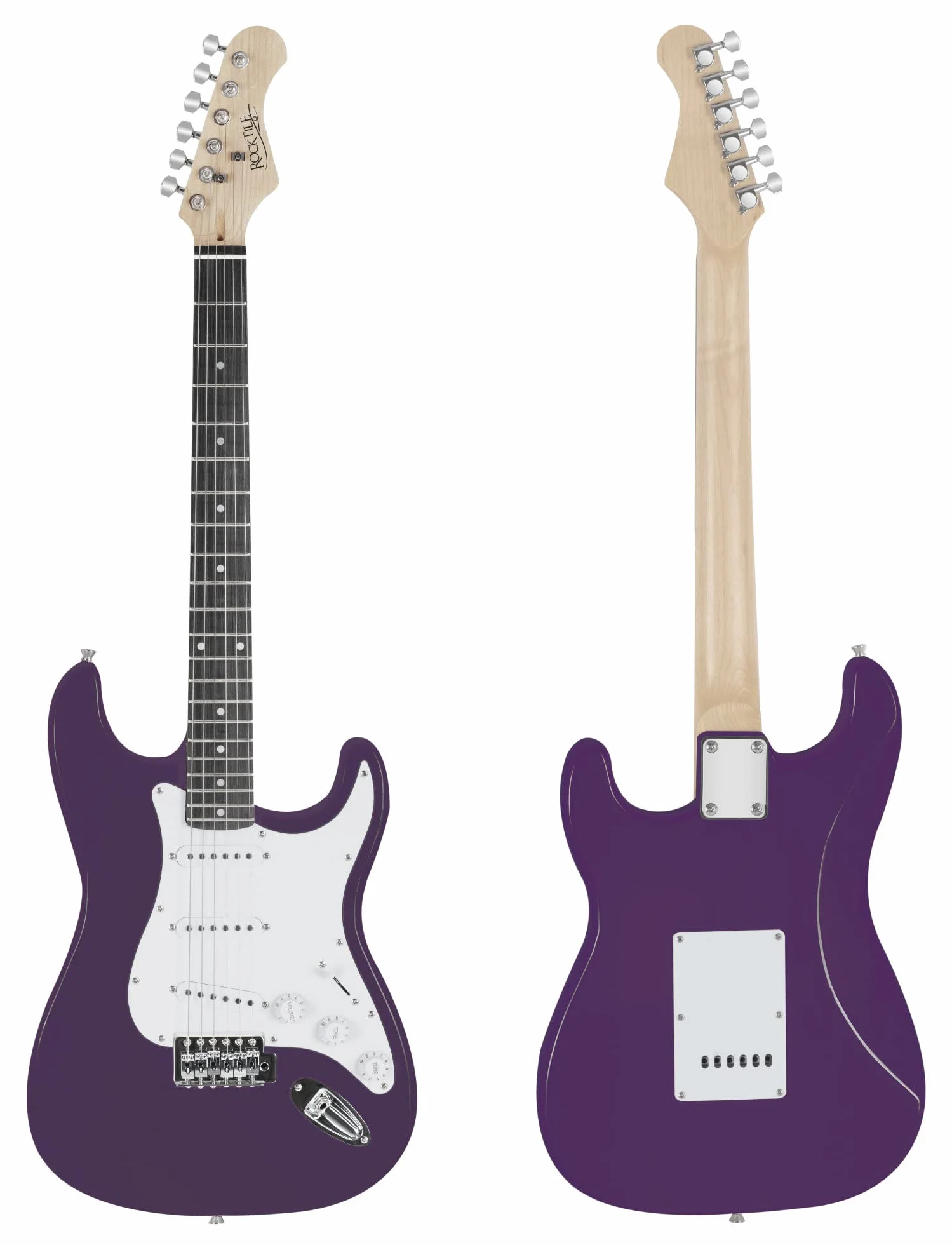 Rocktile Banger's Pack kompletny zestaw gitara elektryczna, fioletowy (wzmacniacz, tremolo, torba, kabel, pasek, kostka, struny zapasowe i szkoła z CD/DVD)