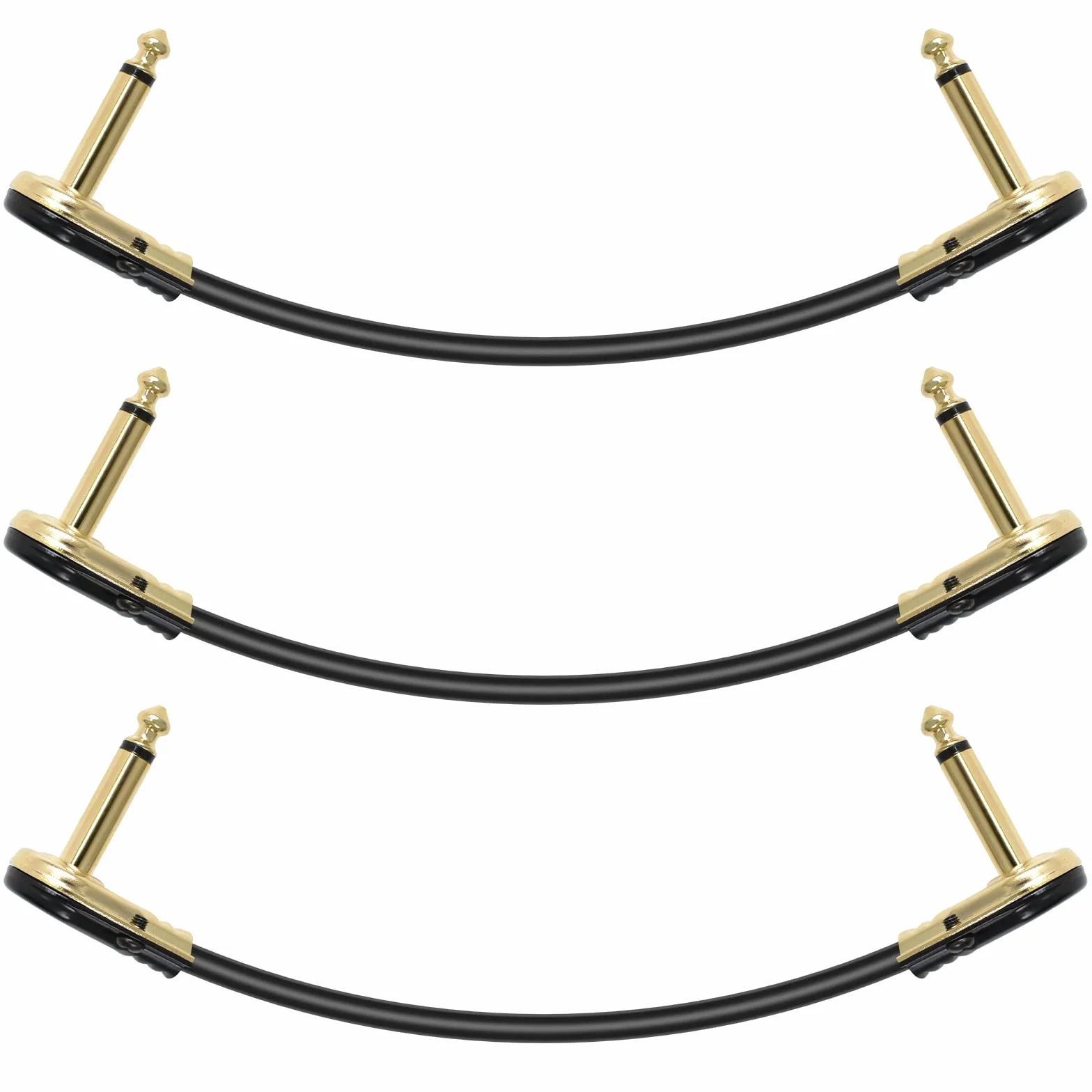 Colexy Kabel krosowy 30 cm 6,35 mm do gitary basu 3 sztuki