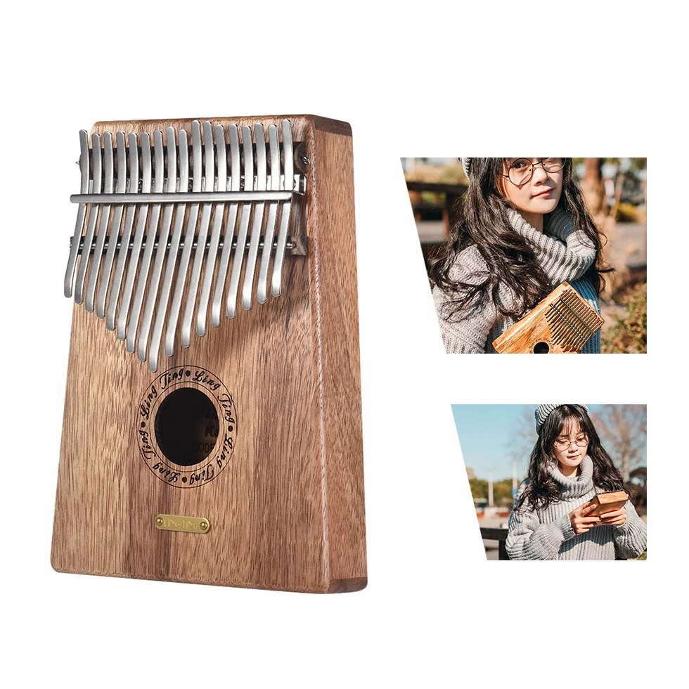 LingTing kalimba LT-K17S 17-klawiszowy kalimba pianino Mbira Sanza Swartizia Spp lite drewno prezent muzyczny (bez eq)