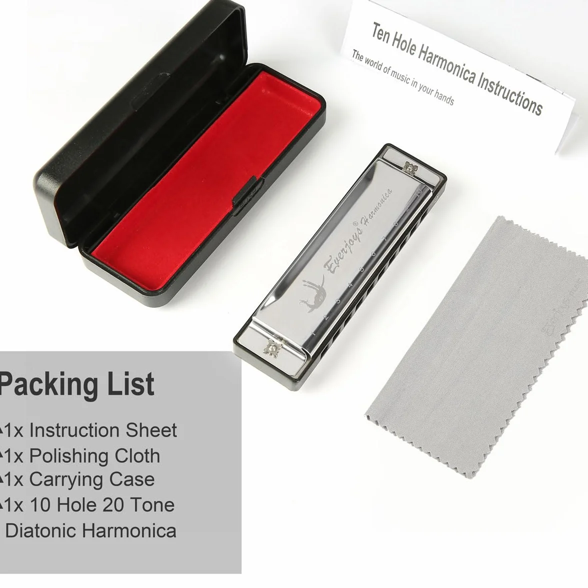 Blues Harp harmonijka ustna 10 otworów z etui