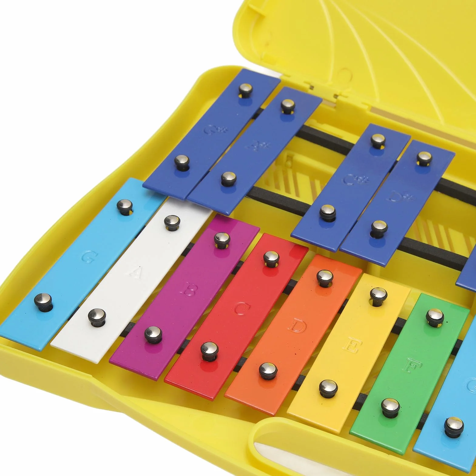 Alomejor Ksylofon 25 Nut dla Dzieci – Edukacyjny Ksylofon z Metalu z Młoteczkami i Kolorowym Pudełkiem do Przechowywania – Idealny Instrument Muzyczny dla Początkujących, Przedszkoli i Aktywności