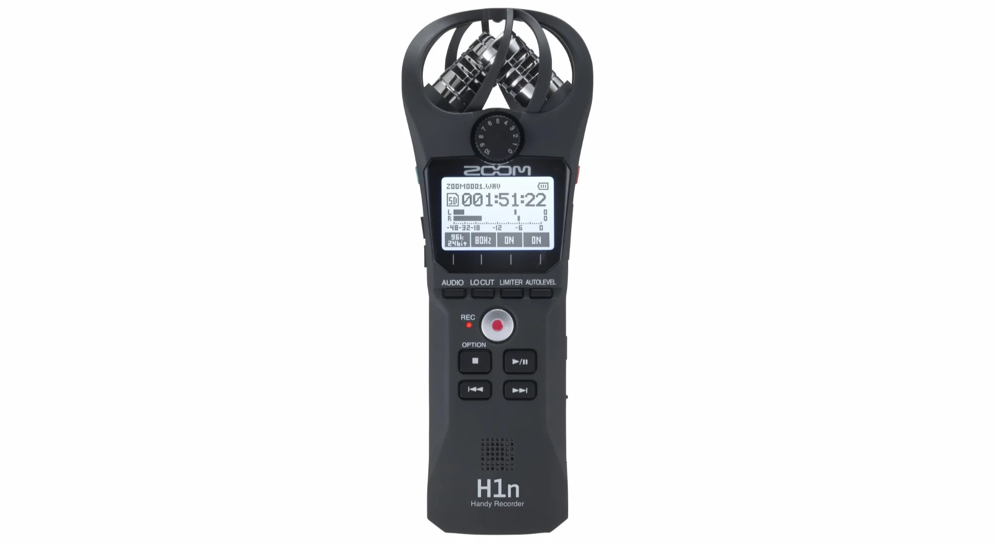Zoom H1n przenośny rejestrator 2-ścieżkowy USB, para mikrofonów X/Y, czarny