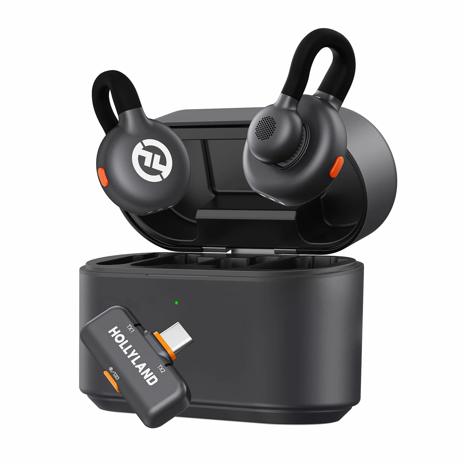 Hollyland Lark M2S Mikrofon bezprzewodowy USB-C do iPhone 15/16 Android, redukcja szumów, zasięg 300 m, 27h baterii