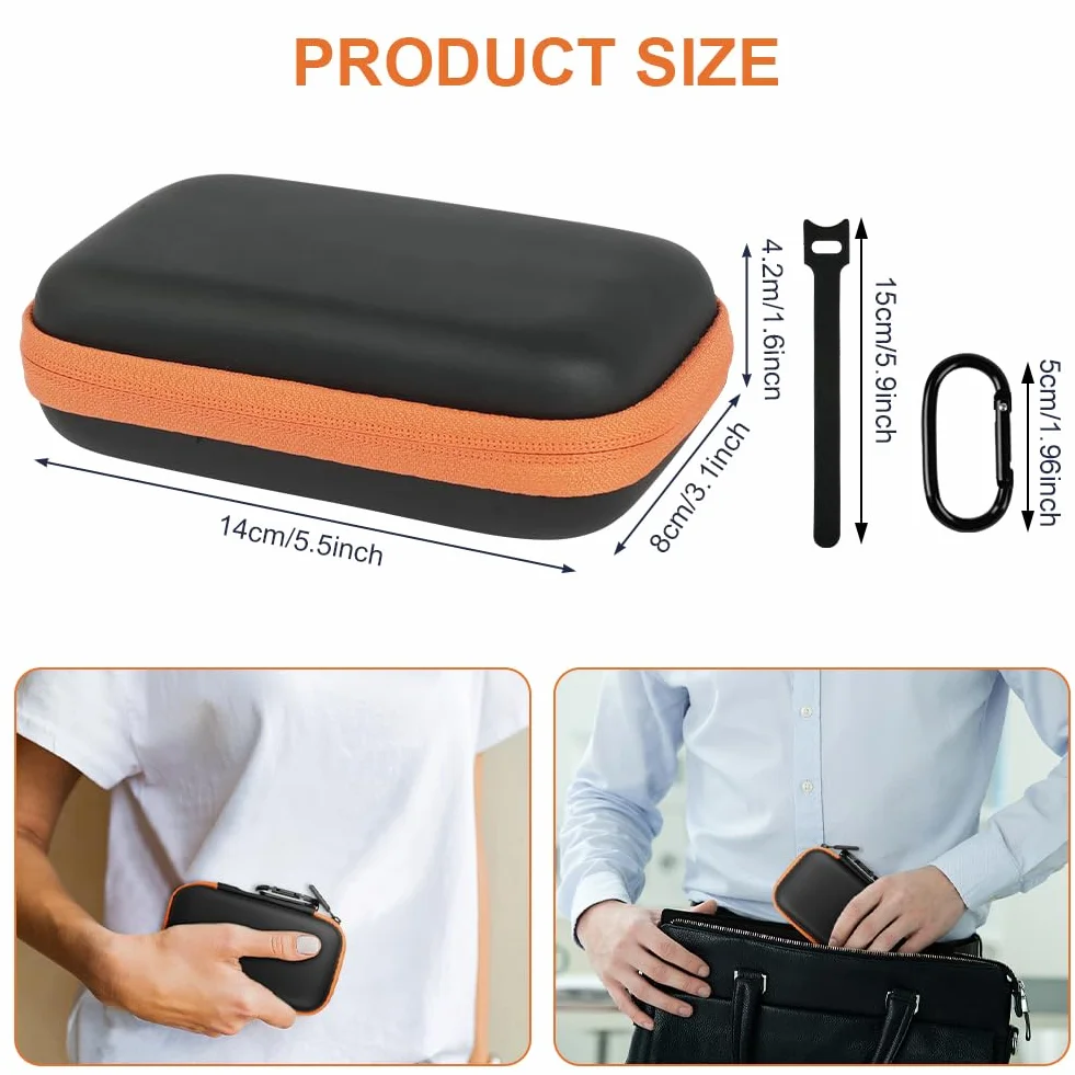Etui na dysk twardy, przenośny zewnętrzny dysk twardy do SanDisk Extreme/SanDisk PRO 500G 1TB 2TB/2,5-calowy HDD SSD My Passport, ochronna torba do przechowywania - pomarańczowa