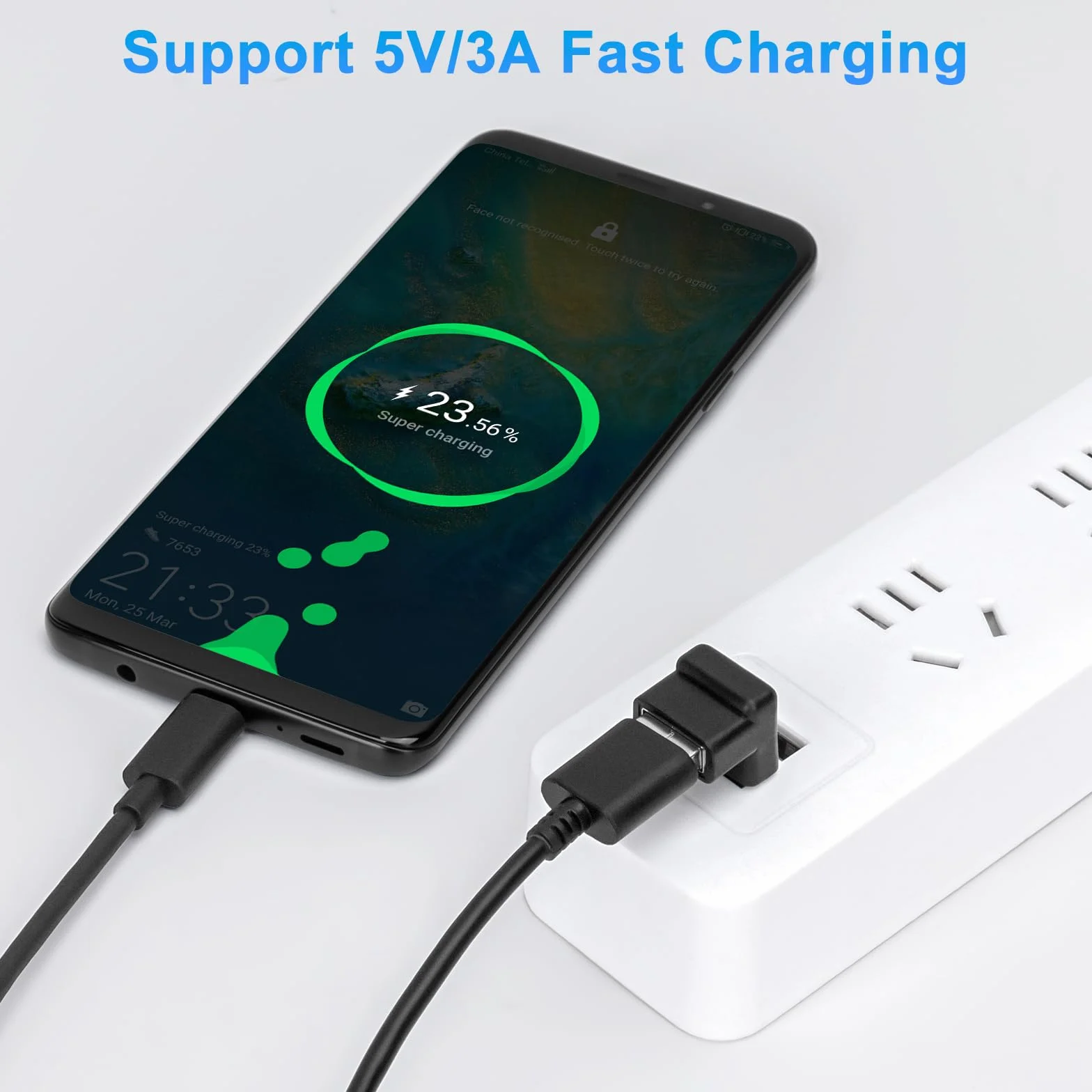 Adapter USB 3.0 90 stopni (opakowanie 2 sztuk), wysoki i niski kąt typu A męski na żeński USB-A, łącznik kątowy, konwerter szybkiego ładowania OTG (USB3.0 góra/dół)