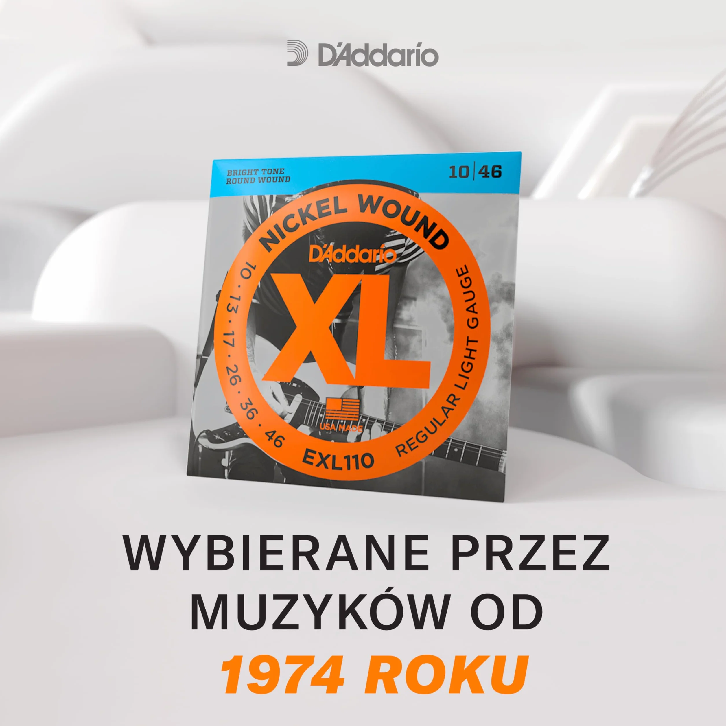 Struny do gitary elektrycznej D'Addario EXL110-7 7-strunowe niklowane, zwykłe, 10-59