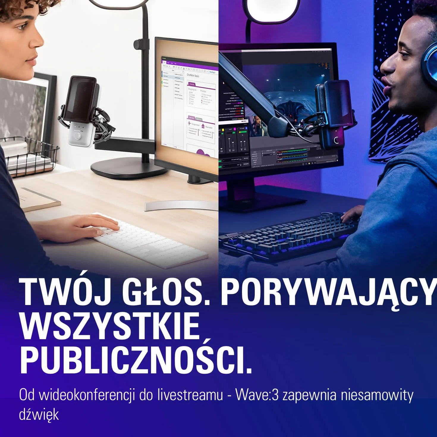 Elgato Wave:3 White, mikrofon USB premium do strumieniowania, gier i biura domowego