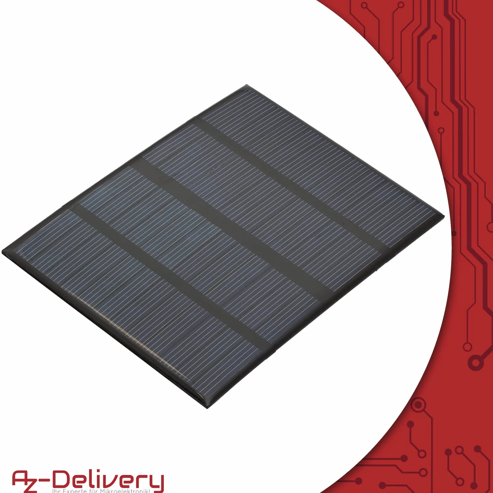 AZDelivery 5 x zestaw modułów, polikrzem, mini panel słoneczny 5 V, 1,5 W, mały panel słoneczny, przenośny system do ładowania baterii, telefonów komórkowych zamkniętych wodoodporną żywicą