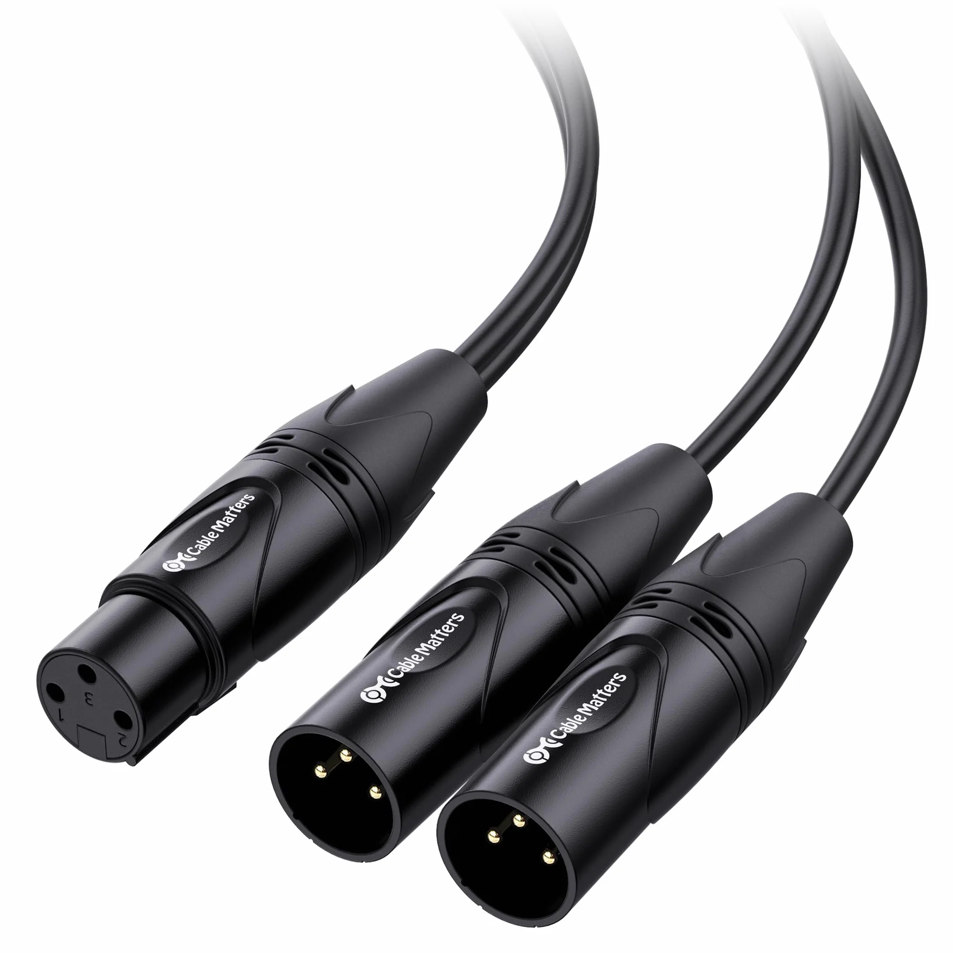 Cable Matters XLR weiblich auf Dual Male Y-Splitter Adapter 0,5m