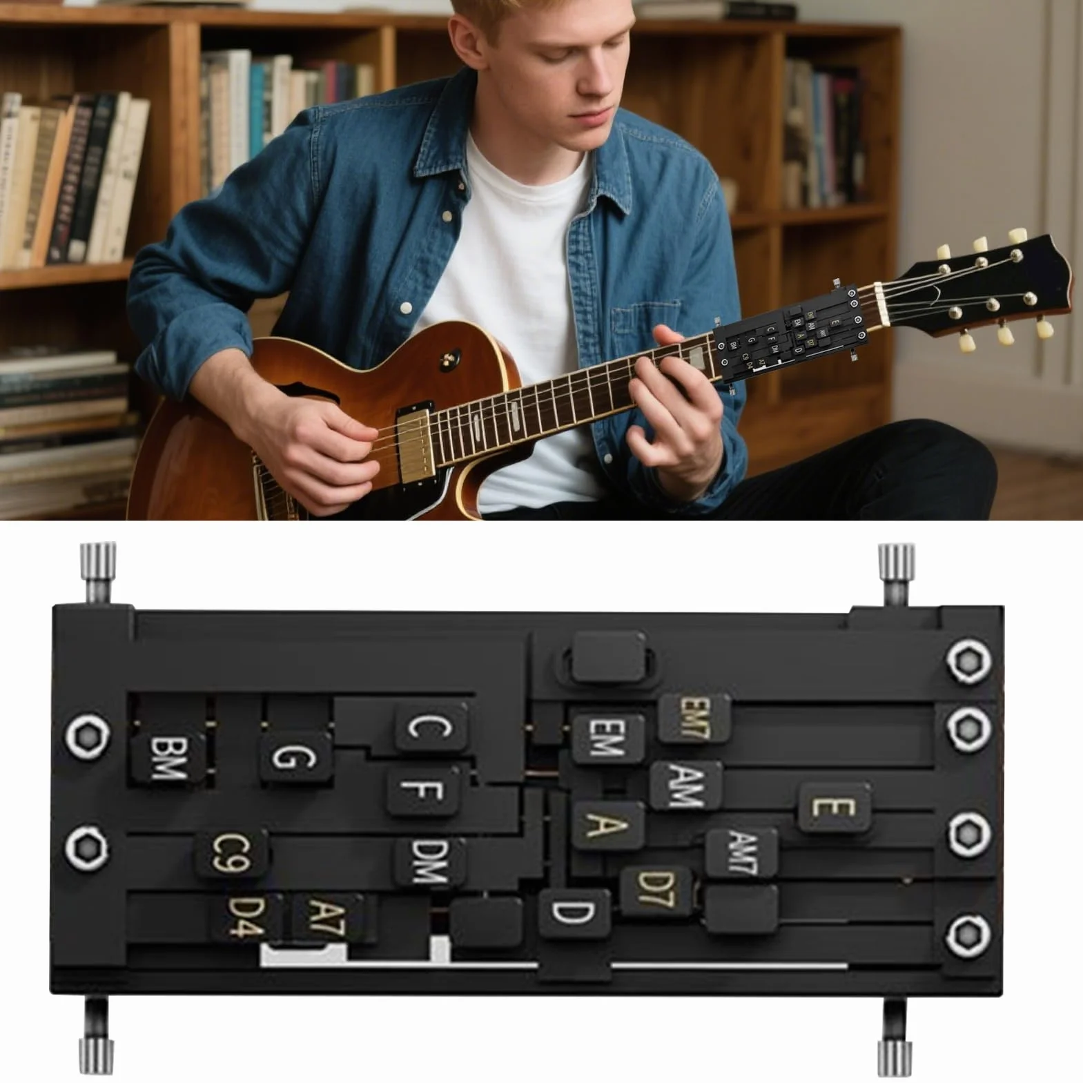 Trener akordów gitarowych, kieszonkowy system nauki gitary – akustyczne narzędzia dla początkujących przyjaciół rodziny, nastolatków, młodzieży, początkujących, profesjonalistów