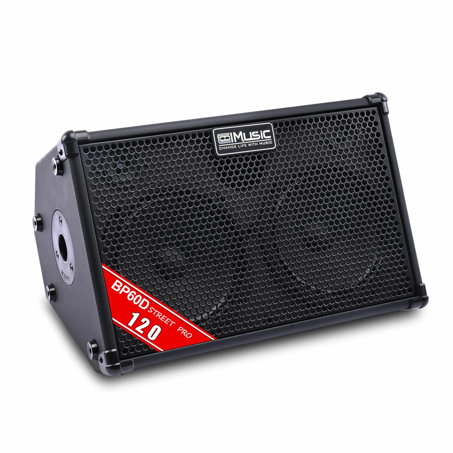 Coolmusic BP60D 60W x 2 głośnik zasilany baterią wzmacniacz gitarowy Bluetooth z efektem opóźnienia chóru pogłosu, 7 wejść