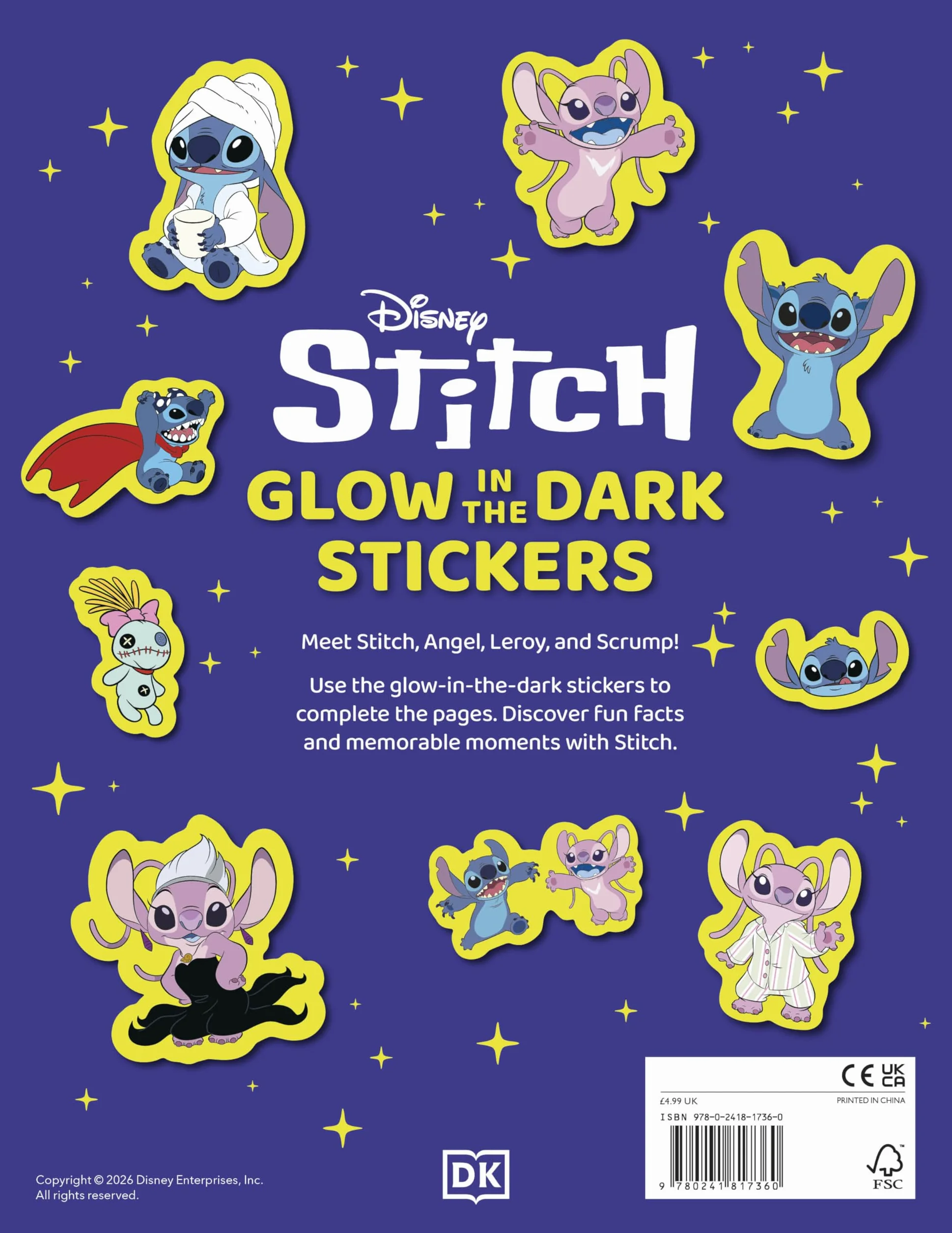 Disney Stitch Glow in the Dark Ultimate Sticker Book