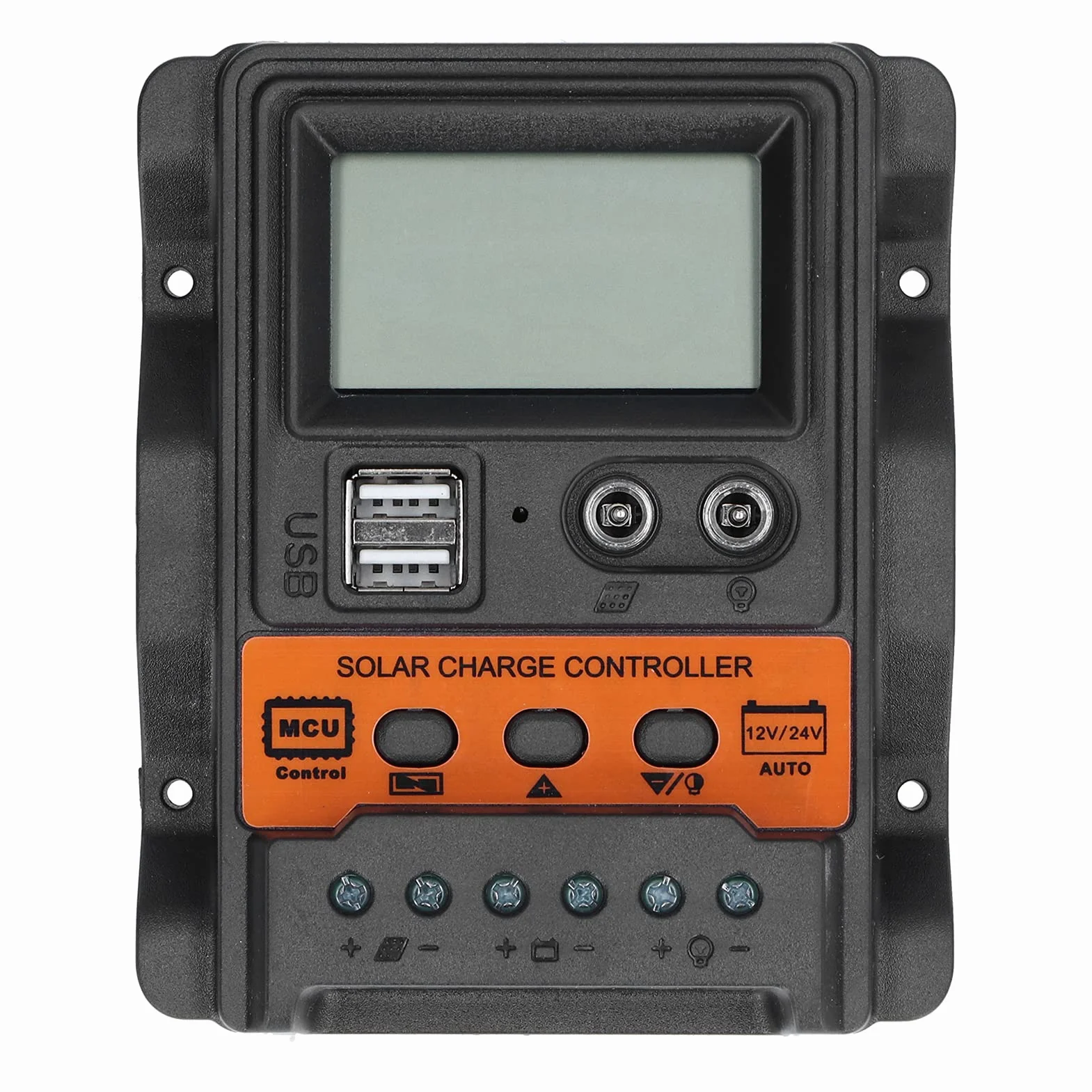 Regulator ładowania słonecznego, wyświetlacz LCD, regulator PWM, podwójne USB DC rozładowanie, wodoodporne sterowanie, regulator baterii panelu słonecznego, 12 V - 24 V (20 A)