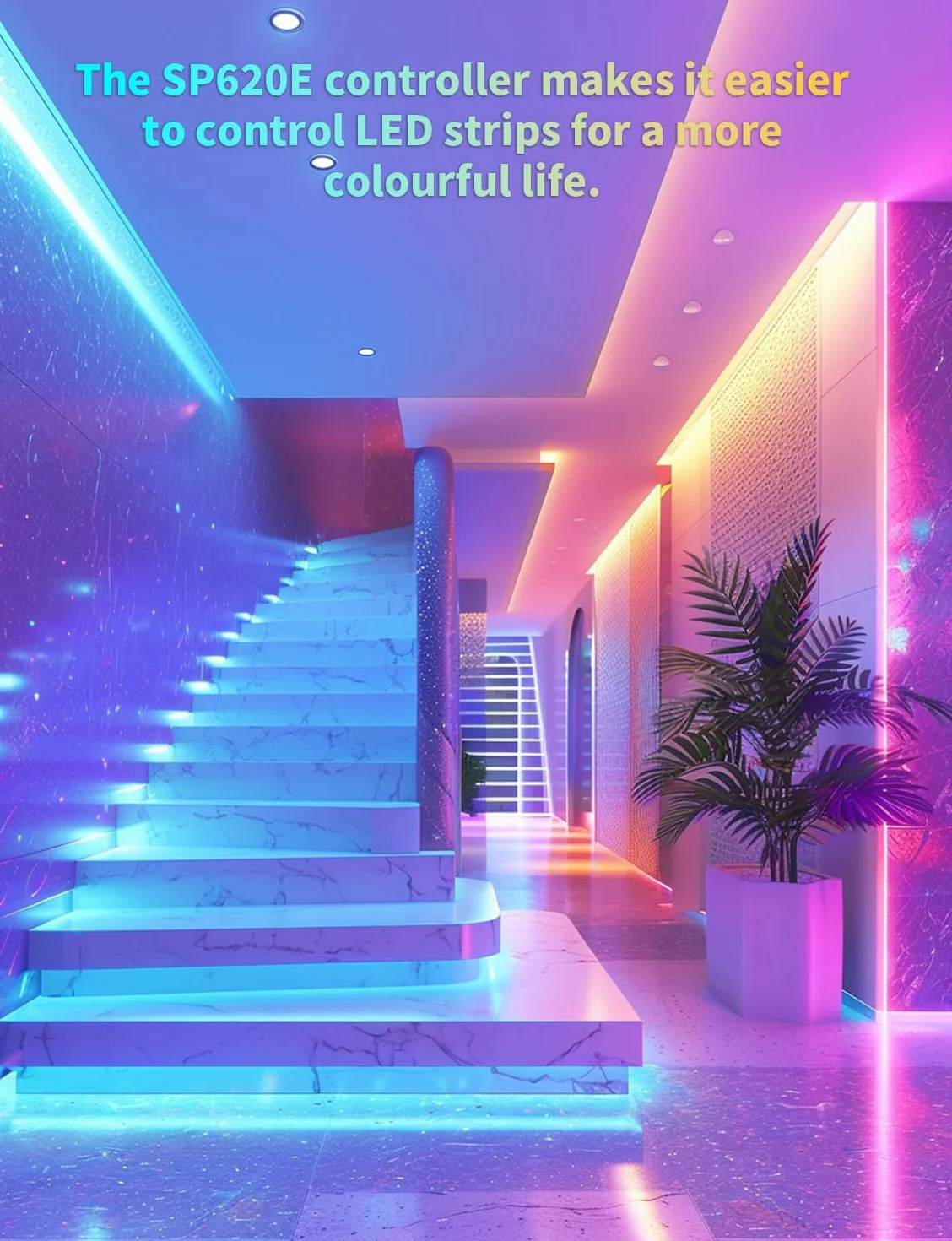 SP620E Sterownik Bluetooth WS2812B WS2811 z Pilotem do Taśm LED RGB