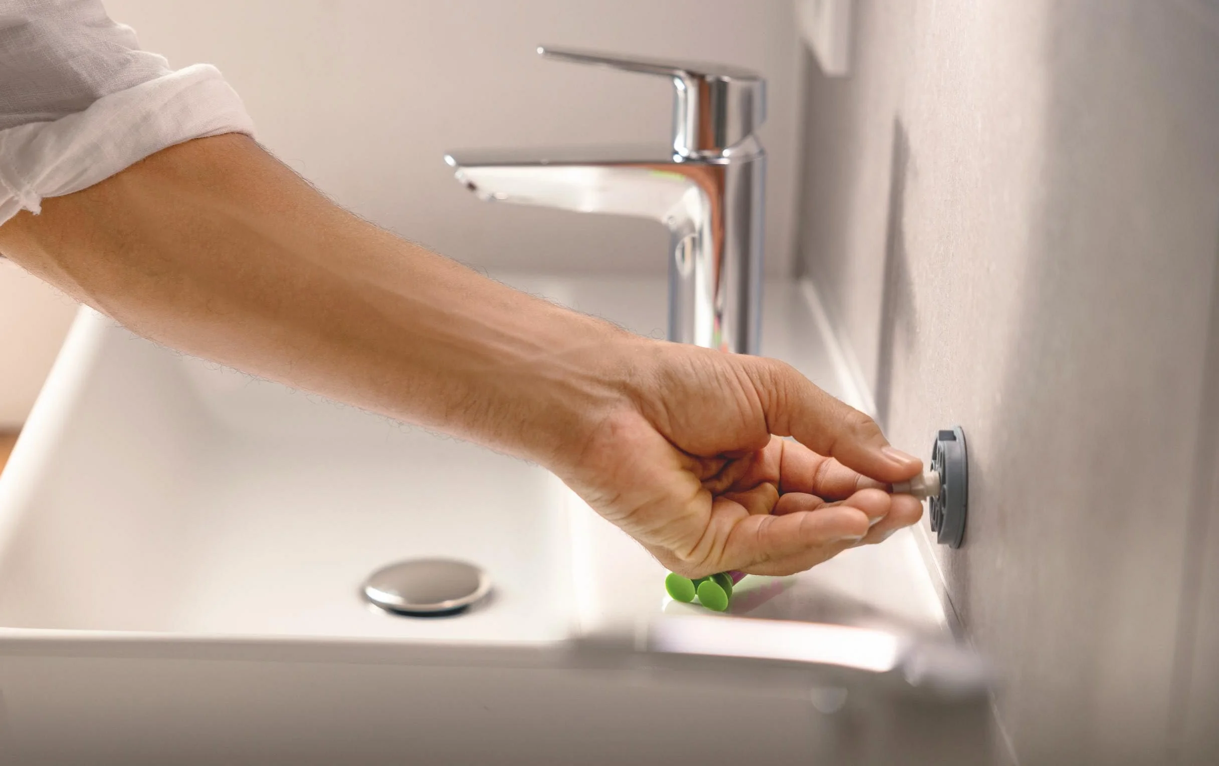 GROHE Zapasowa płyta montażowa do wiercenia lub klejenia, pasująca do akcesoriów łazienkowych GROHE Quickfix, klejona, 40917000
