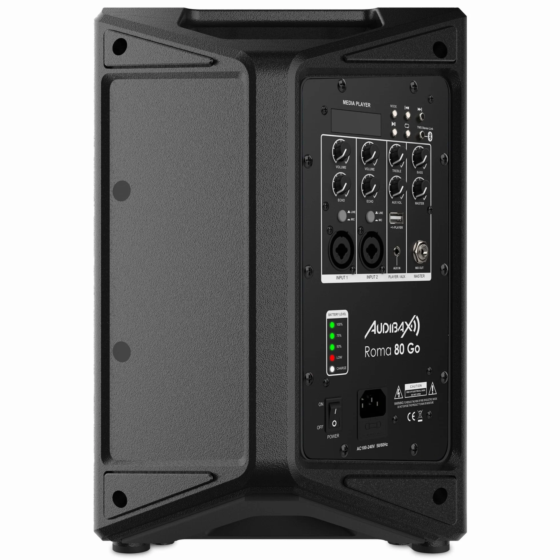Audibax Roma 80 Go Przenośny System PA Bluetooth 6.5" 80W z akumulatorem