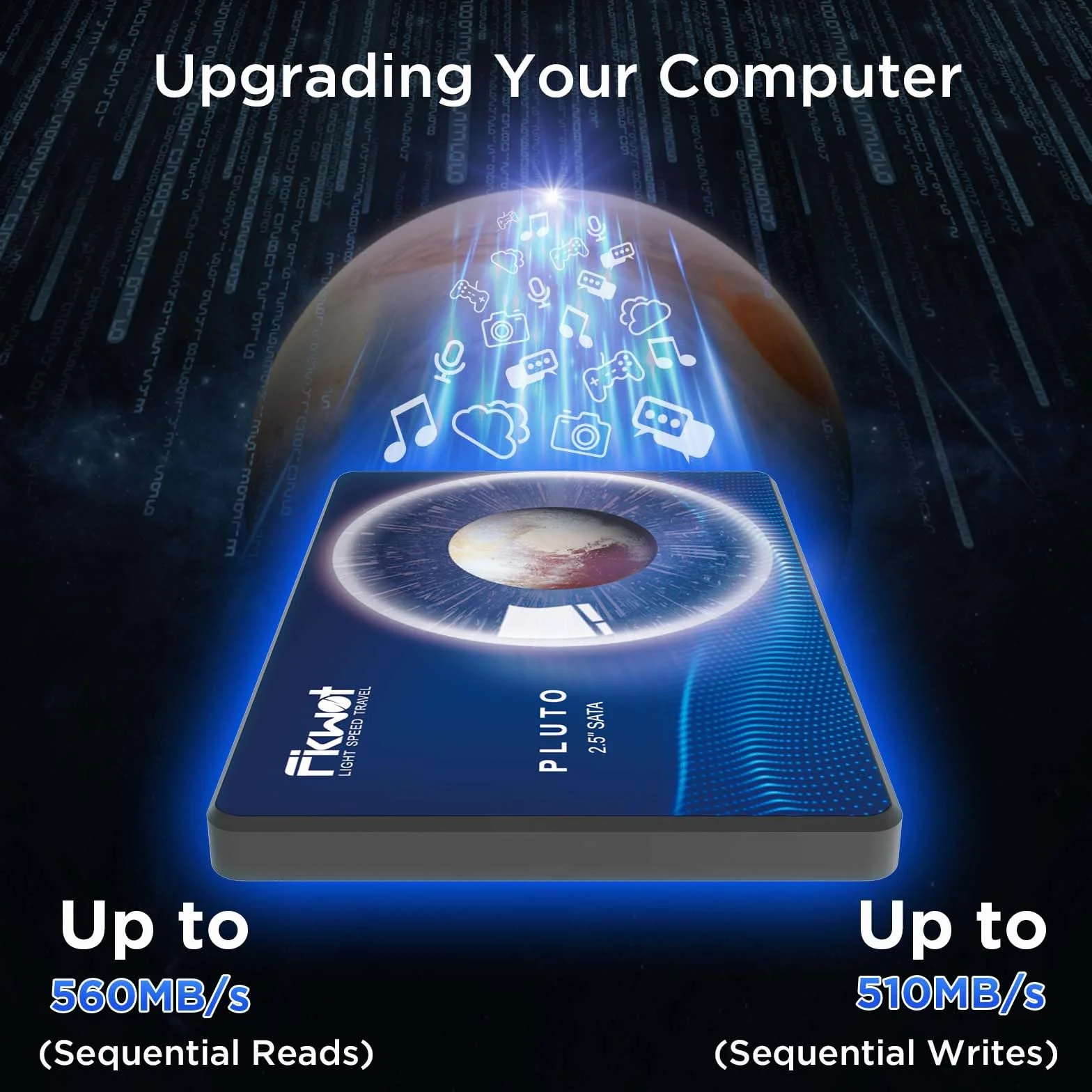 Fikwot FX815 512 GB 3D NAND 2,5-calowy wewnętrzny dysk półprzewodnikowy SATA III (SSD) - 6 Gb/s, do 560 MB/s do aktualizacji laptopów i komputerów stacjonarnych