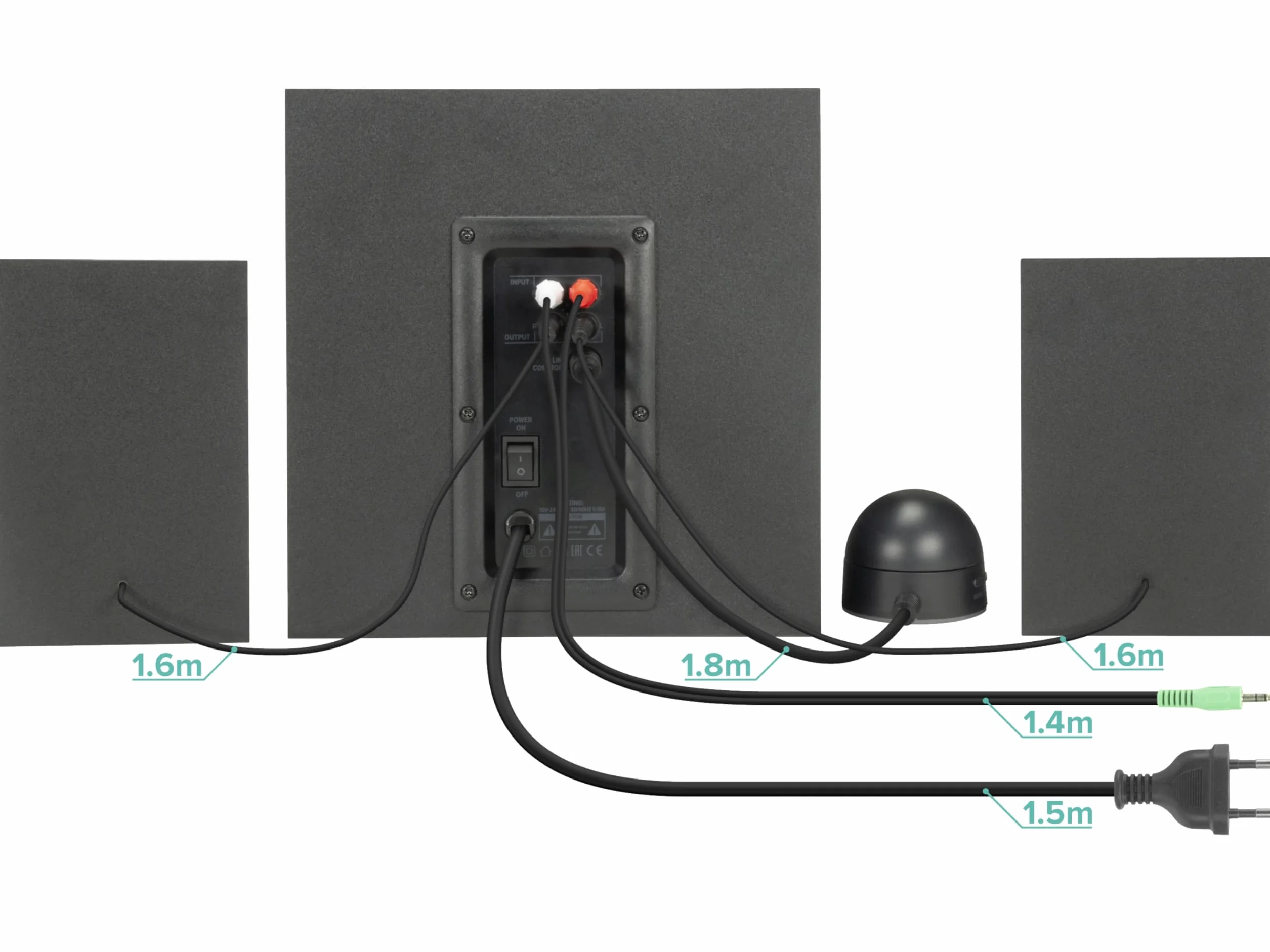 Speedlink GRAVITY LT głośniki komputerowe 2.1 z Bluetooth - z drewnianym subwooferem, aktywny system głośników 80 W, gniazdo AUX 3,5 mm, pilot biurkowy RGB, czarny