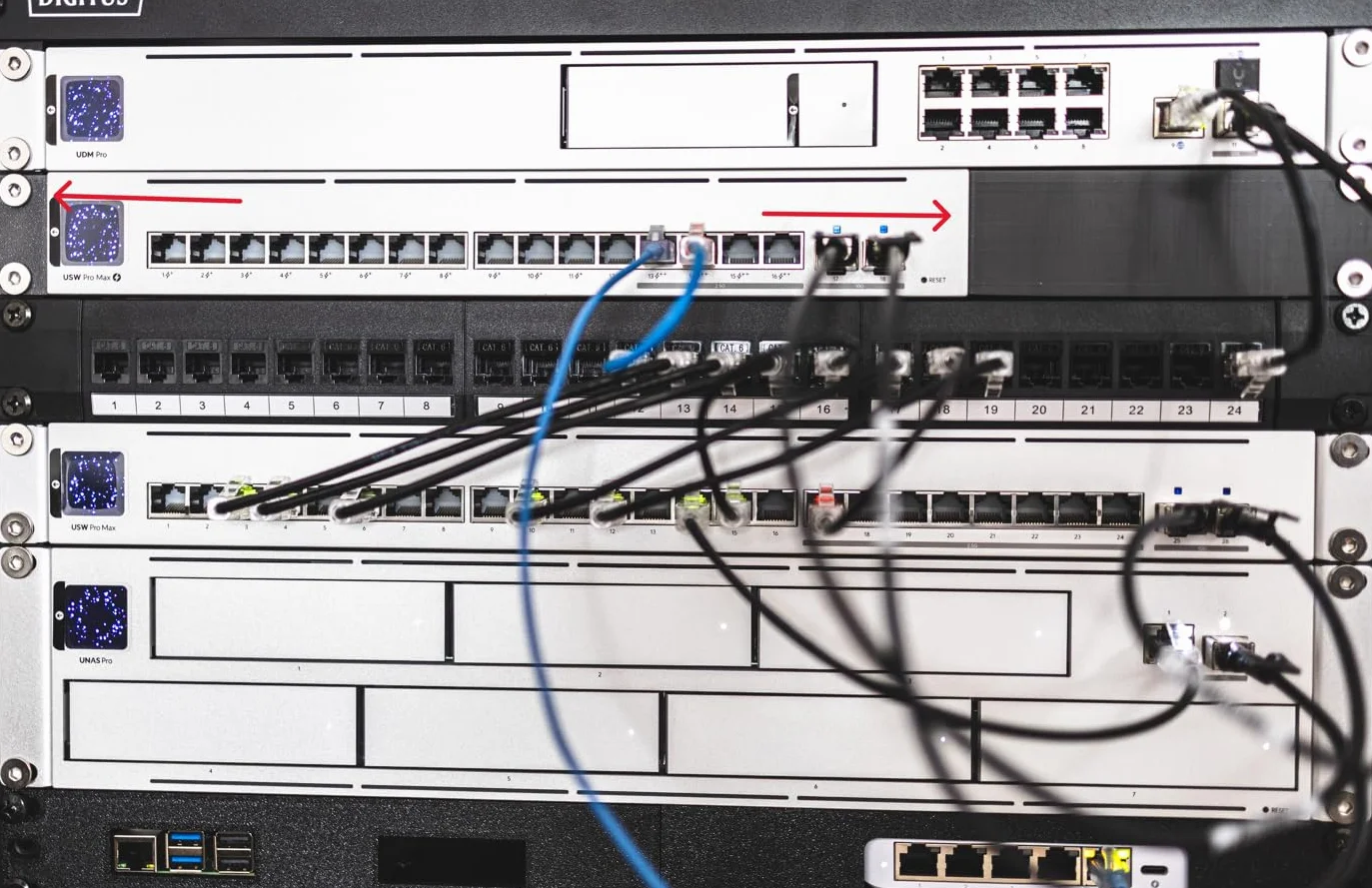1U Rackmount uchwyt do UniFi Pro Max 16 PoE – 19 cali kompatybilny (szary)