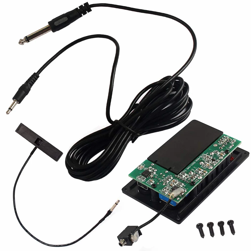 Alnicov Black Electric Violine Silent EQ przetwornik muzyczny piezo z otworem wtykowym kabel skrzypce strój części instrumentów strunowych