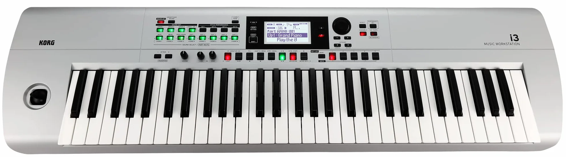 Korg I3 Pianino Cyfrowe, Srebrny, 61 klawiszy