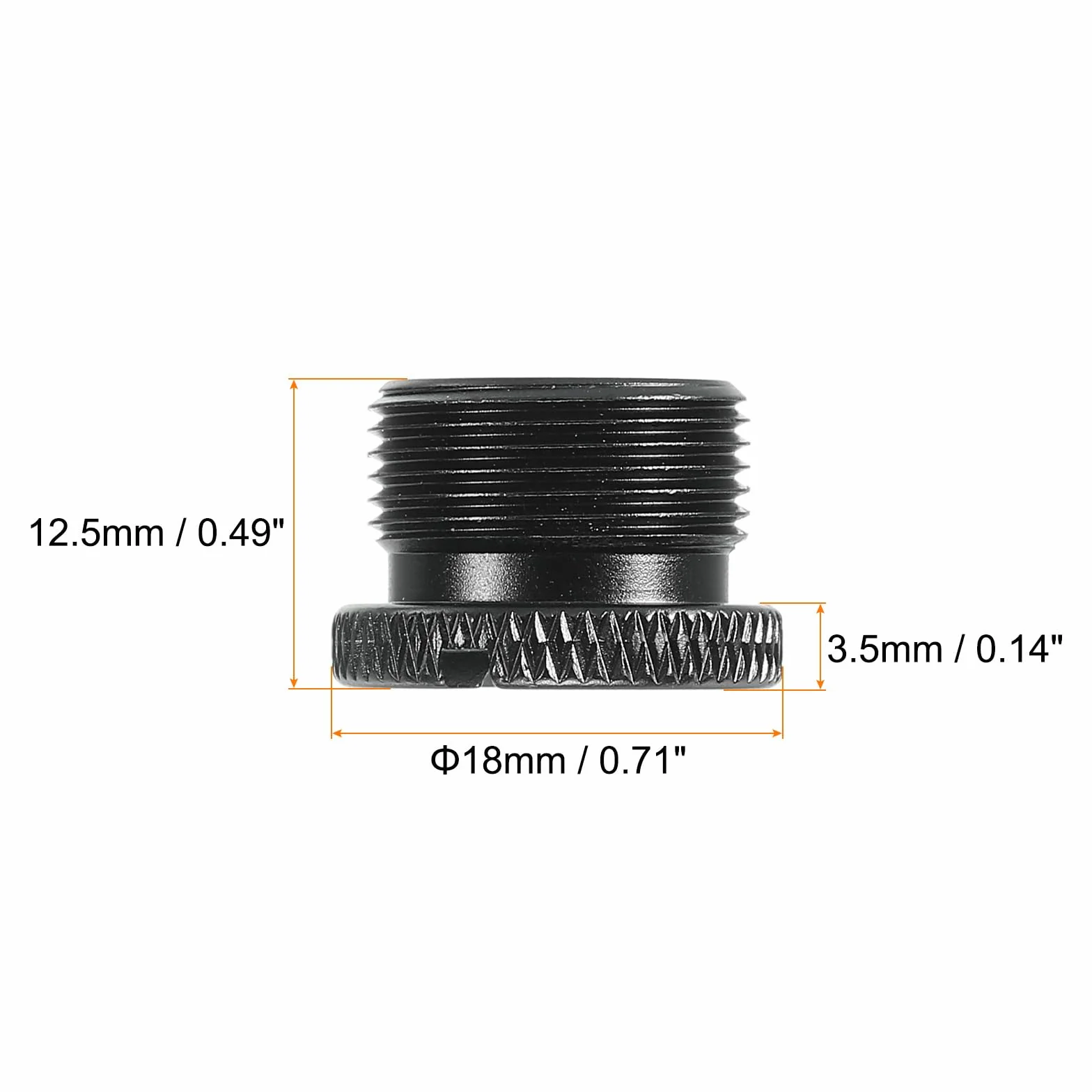 PATIKIL Adapter stojaka mikrofonowego 3/8 żeński na 5/8 męski adapter śrubowy ze stopu aluminium do statywu mikrofonowego czarny 2-pak