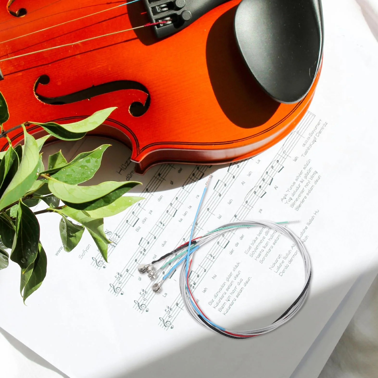 ibasenice Zestaw 4 Strun Skrzypcowych 1/2 Strun Do Naprawy Skrzypiec Akcesoria Do Instrumentów Muzycznych