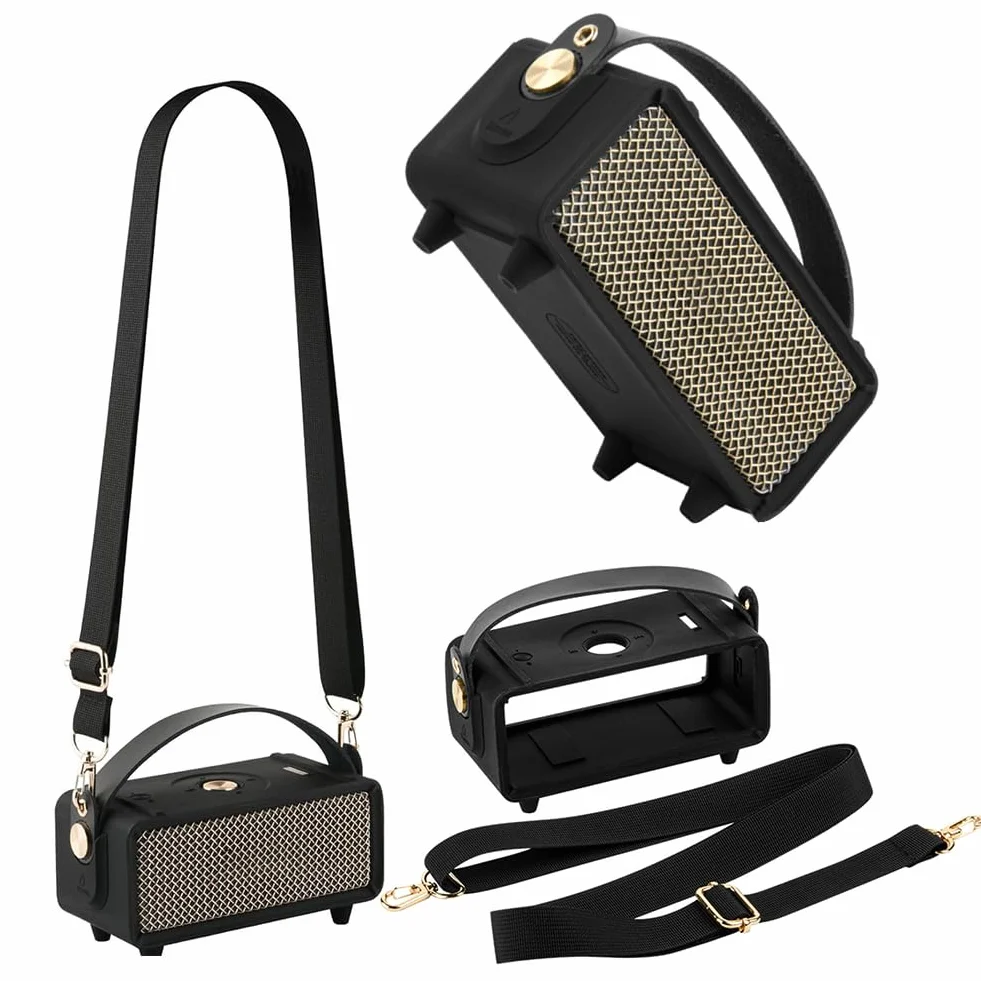 BIOSA Silikonowe etui do przenośnego głośnika Bluetooth Marshall Emberton II, odporne na uderzenia etui ochronne z uchwytem do noszenia i paskiem na ramię do mini głośników