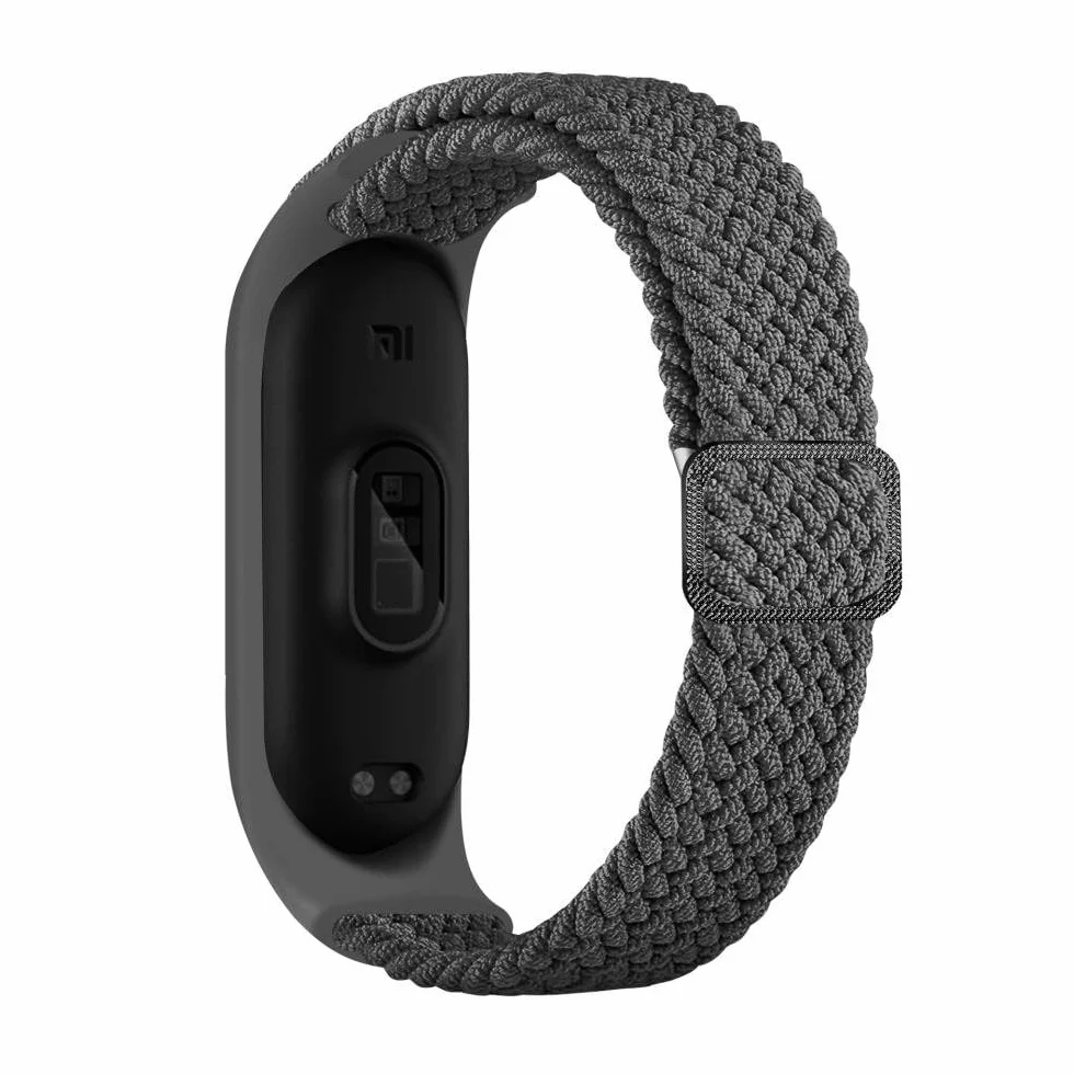 Pleciona bransoletka zastępcza, kompatybilna z Xiaomi Mi Band 7/6/5/Smart Band 4/Band 3/NFC/Amazfit Band 5, elastyczny, nylonowy, akcesoria, miękki materiał, pasek do zegarka dla kobiet i mężczyzn