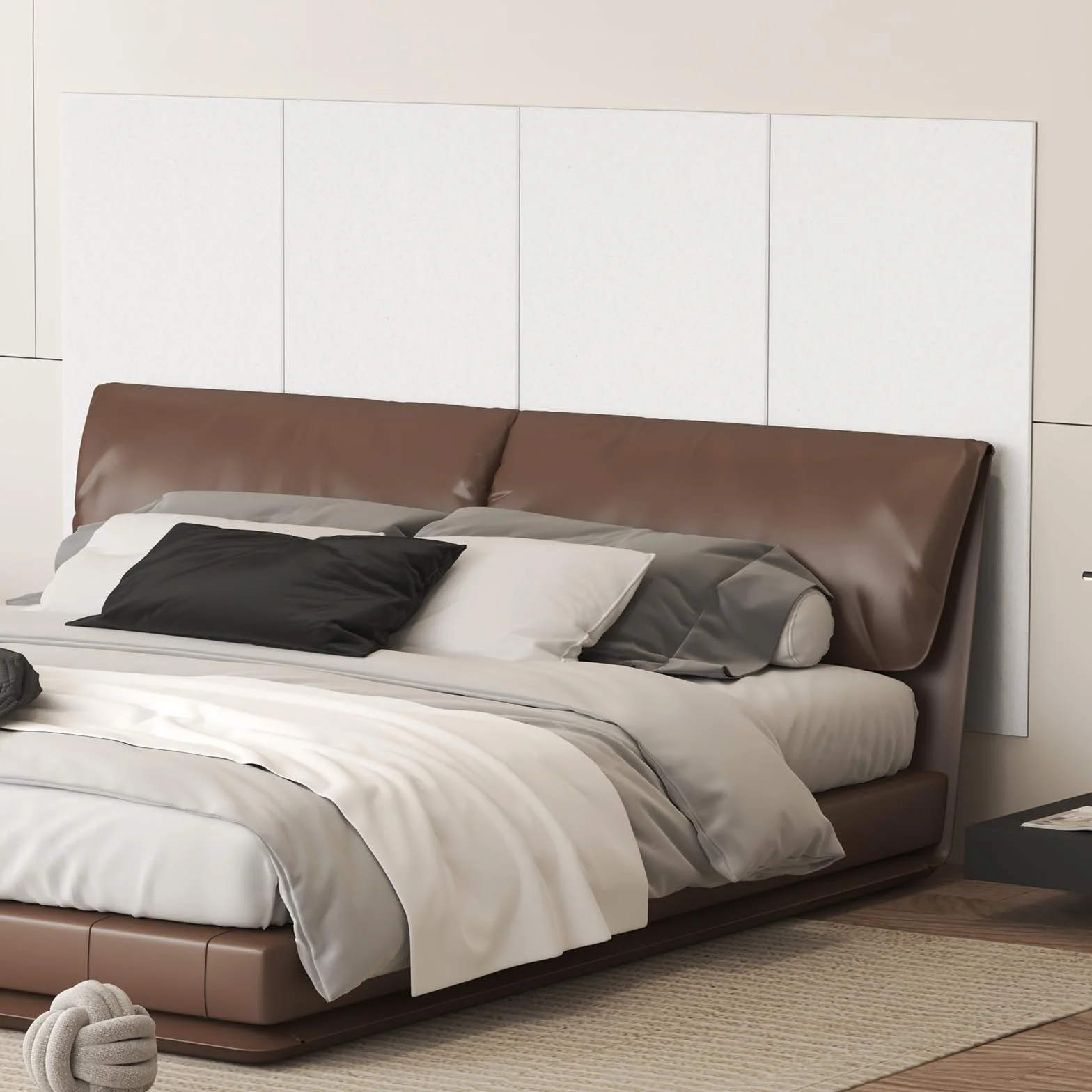 TONOR Pakiet 4 Paneli Akustycznych, 120 x 60 x 0,9 cm, w Pełni Samoprzylepne Panele Akustyczne, Panele Redukujące Hałas i Echo, Panele Akustyczne do Studiów, Domów, Biur, Biały